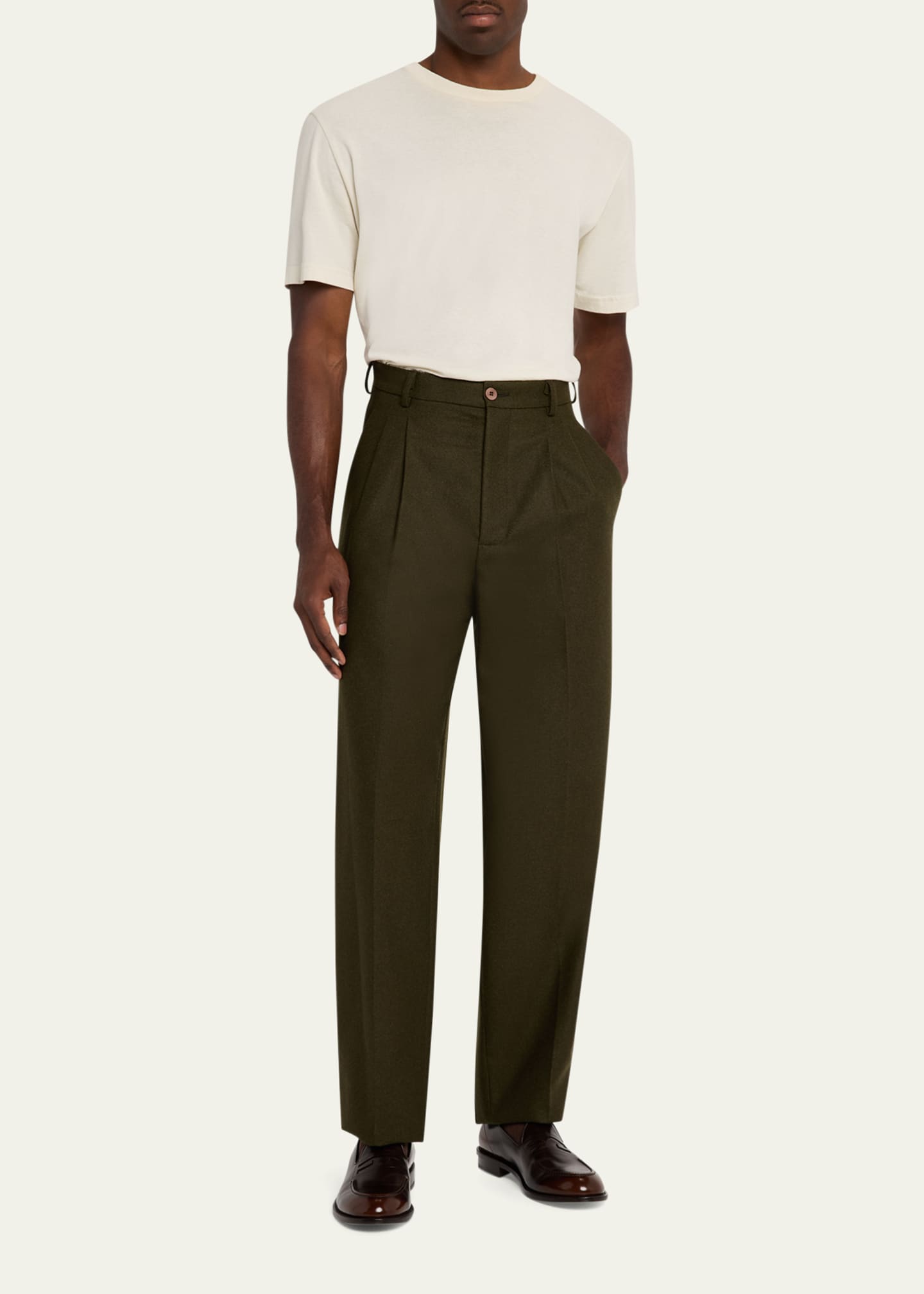 Magliano Men's Signature Wool Double-Pleat Pants - Bergdorf Goodman