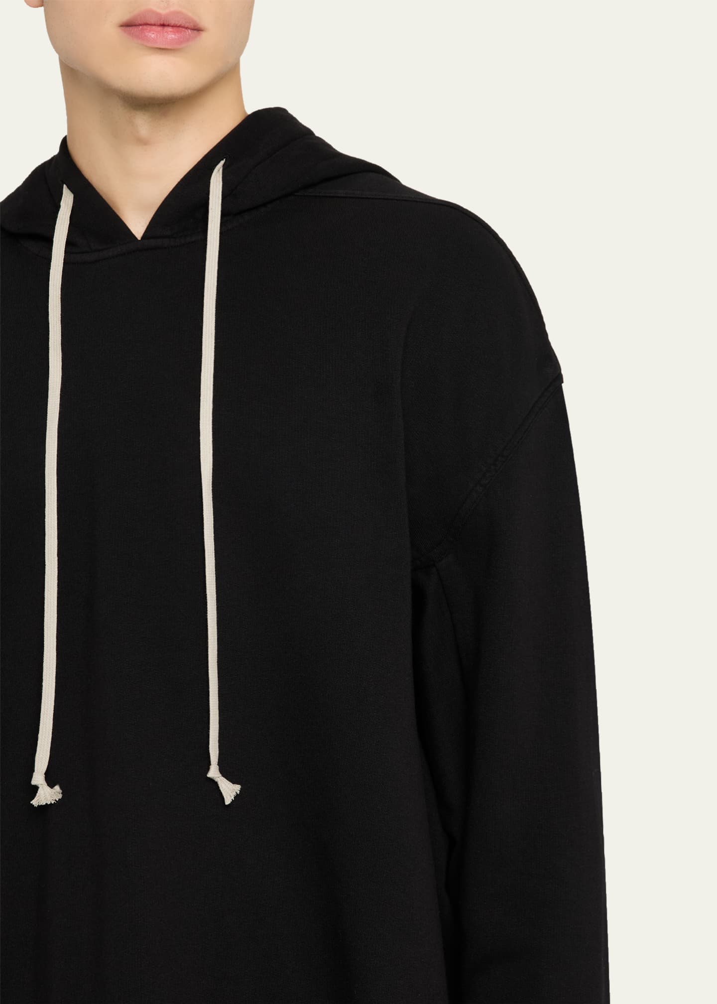 Men's Cotton Raw-Edge Oversized Hoodie