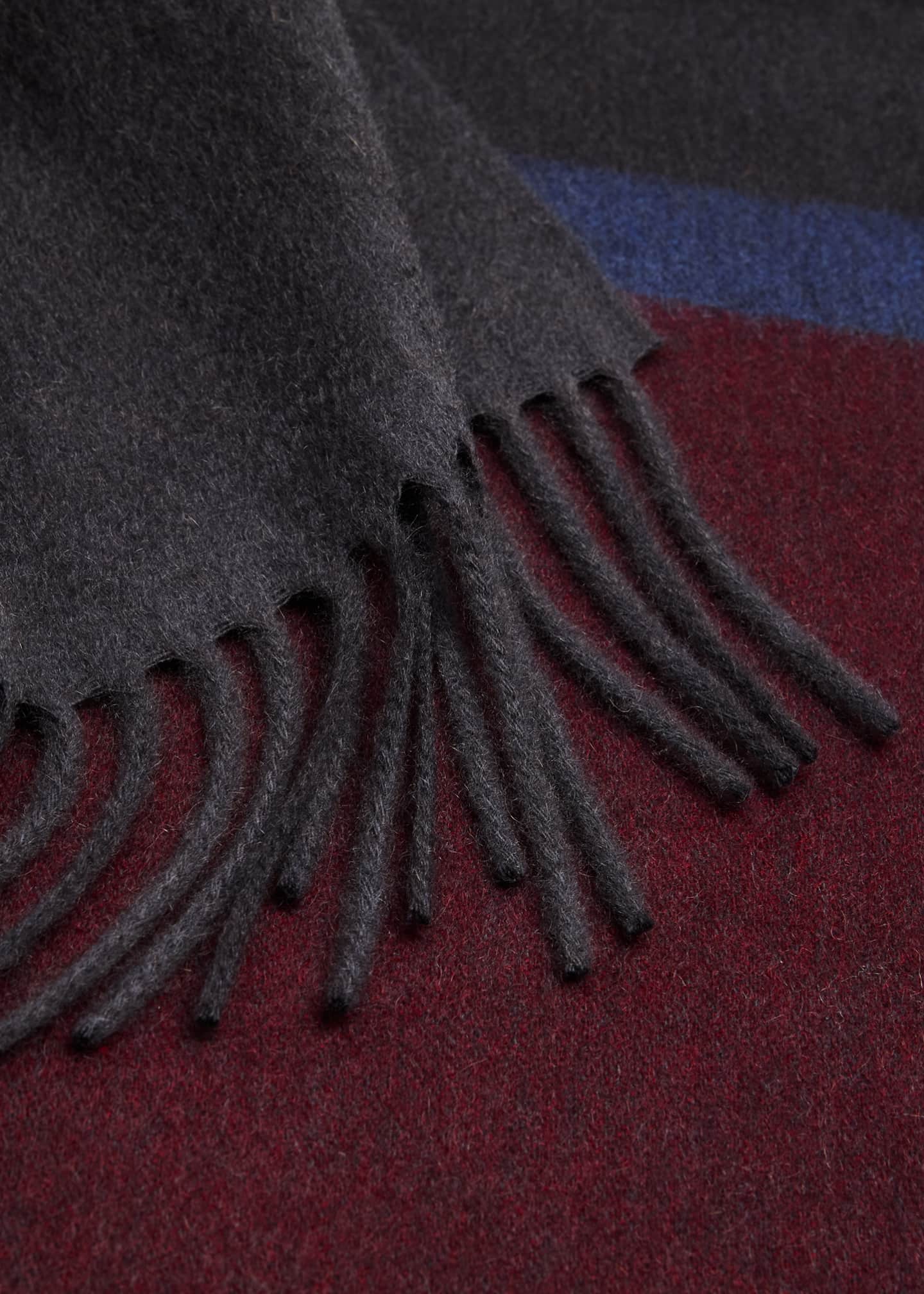 Begg x Co Men's Colorblock Cashmere Scarf Image 2 of 2