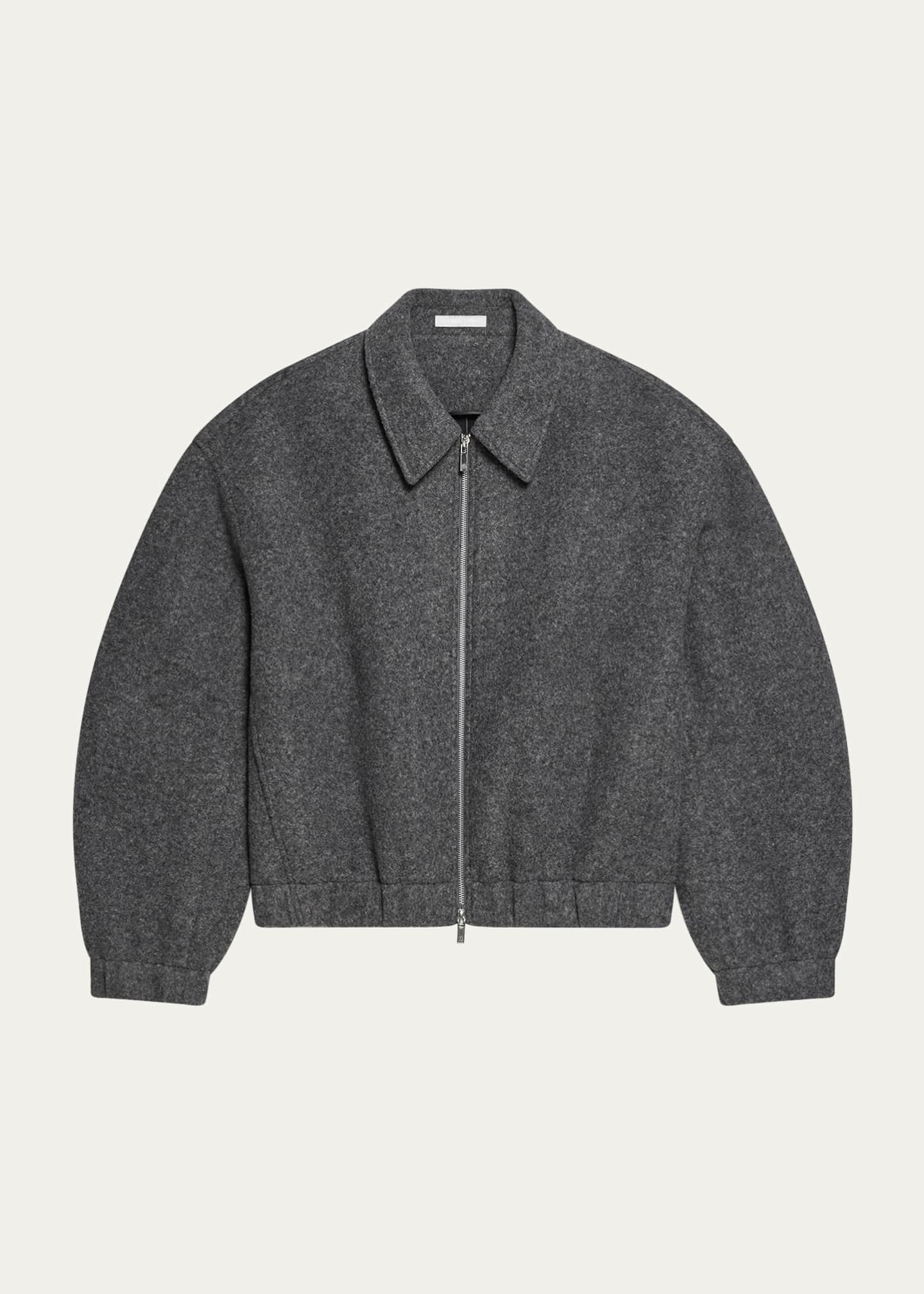 Helmut Lang Men's Wool Bonded Full-Zip Bomber Jacket - Bergdorf