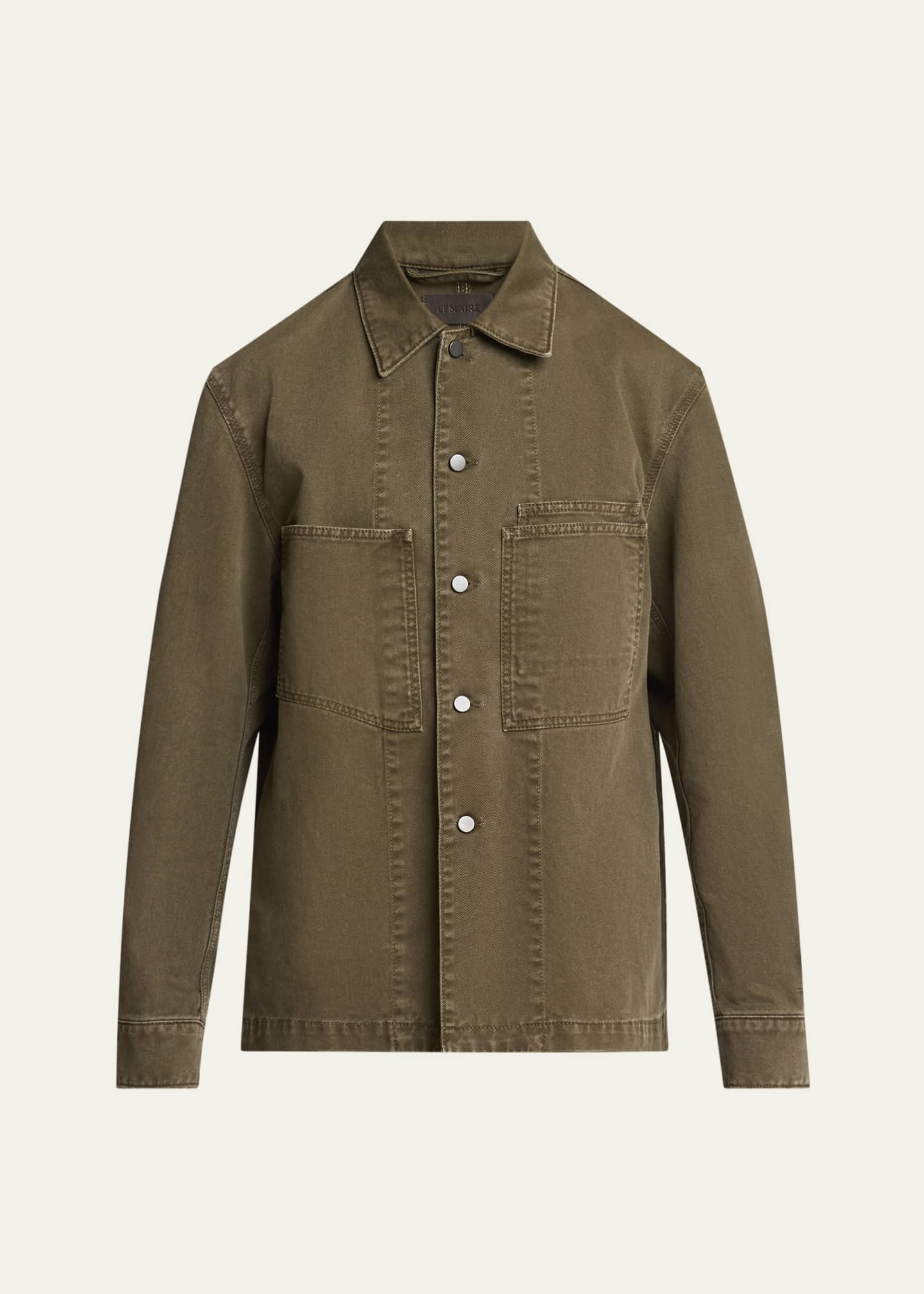 LEMAIRE Men's Denim Workwear Overshirt - Bergdorf Goodman
