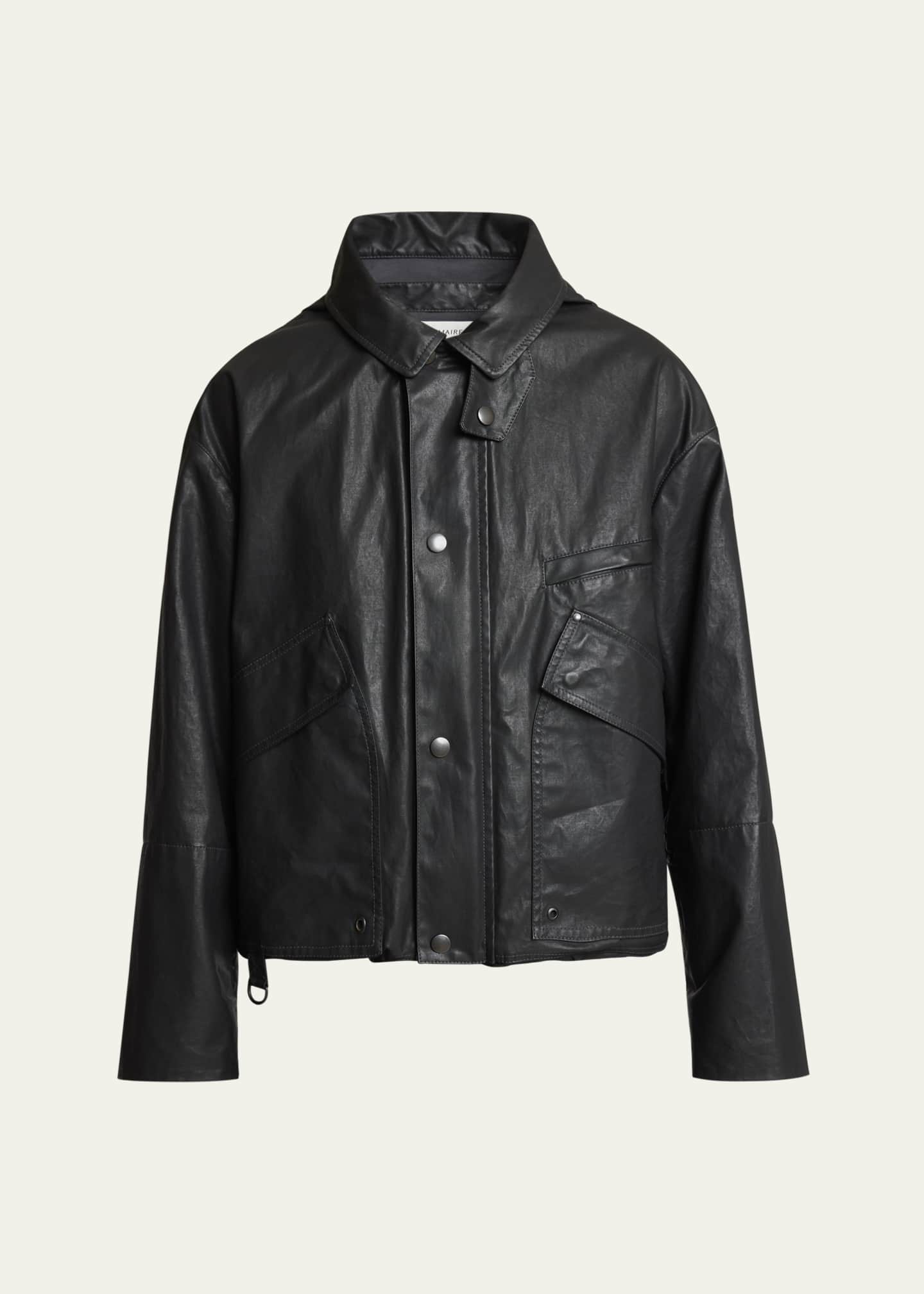 LEMAIRE Men's Hooded Cotton Canvas Rain Jacket - Bergdorf