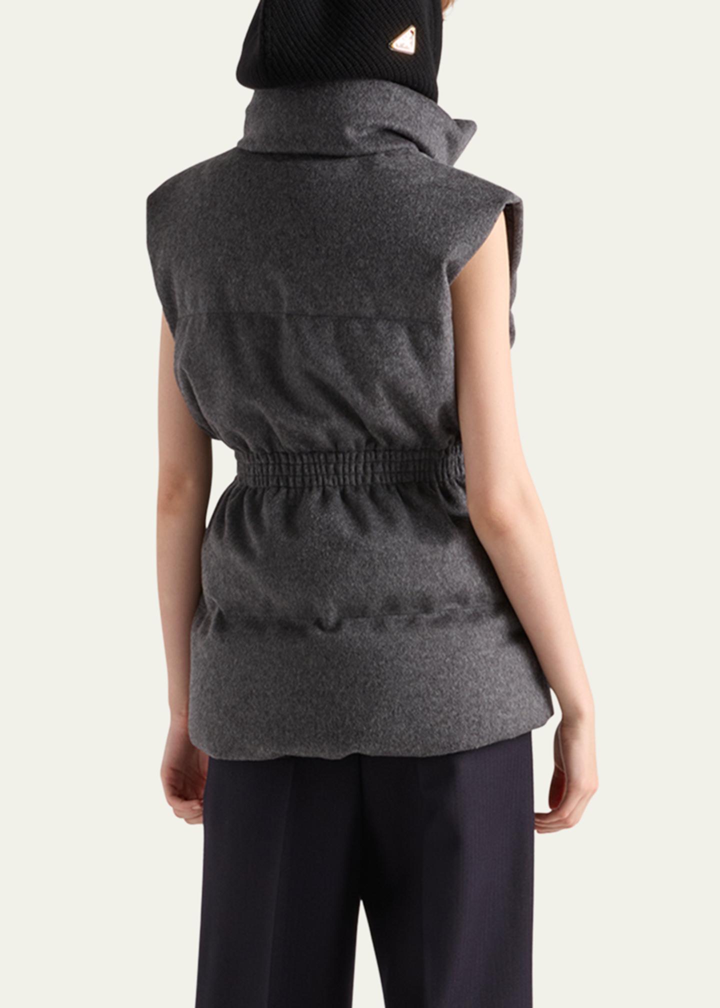 Prada Belted Velvet Down Puffer Jacket - Bergdorf Goodman