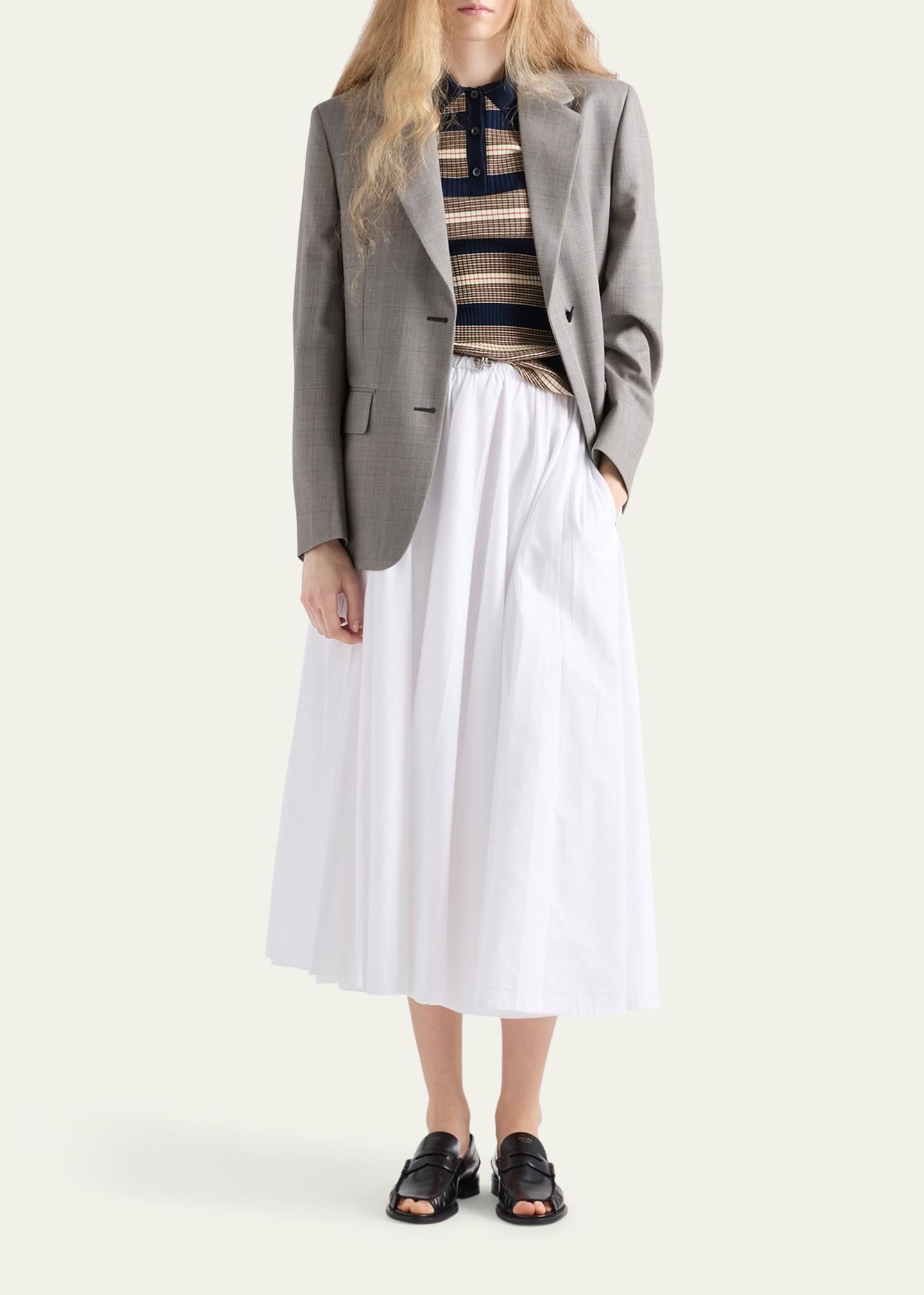Prada Grisaglia Check Single-Breasted Blazer Jacket - Bergdorf Goodman