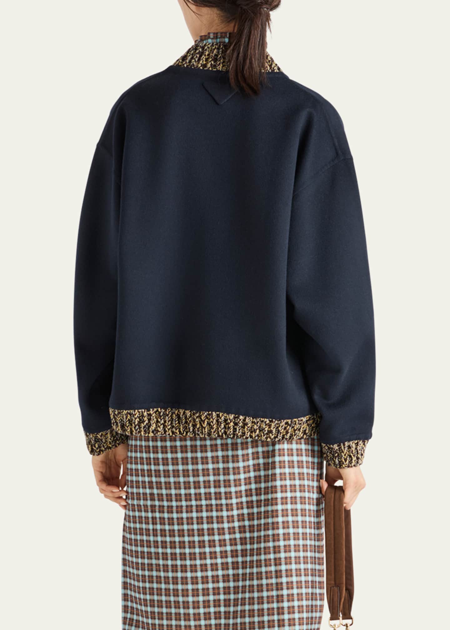 Double Cashmere and Wool Bomber Jacket