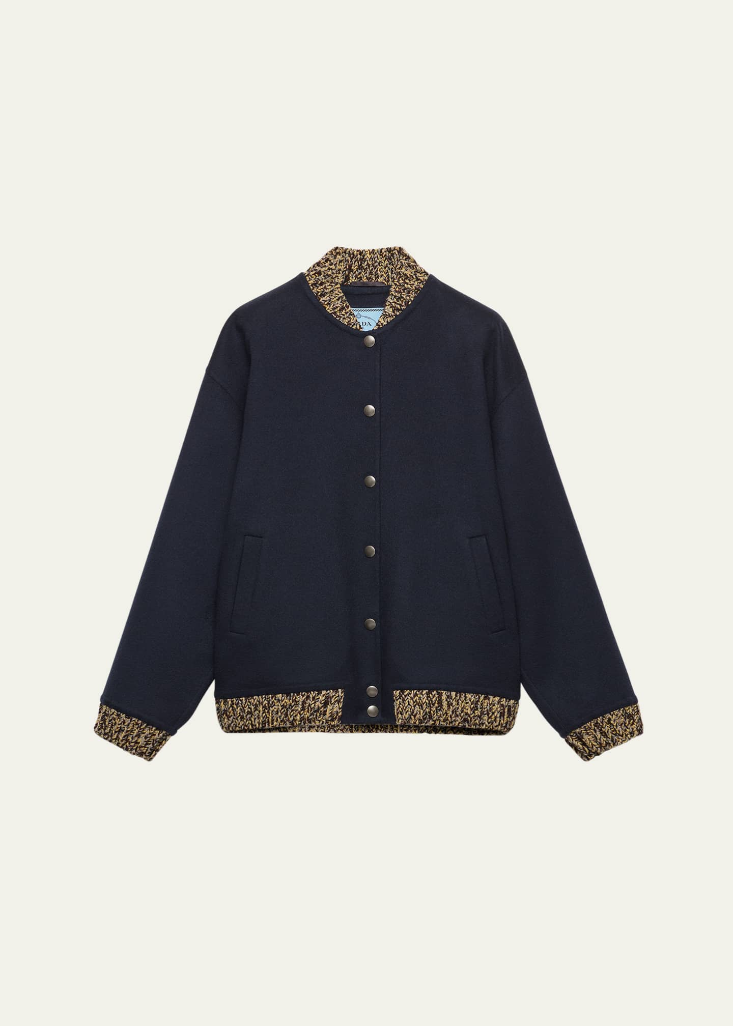 Double Cashmere and Wool Bomber Jacket