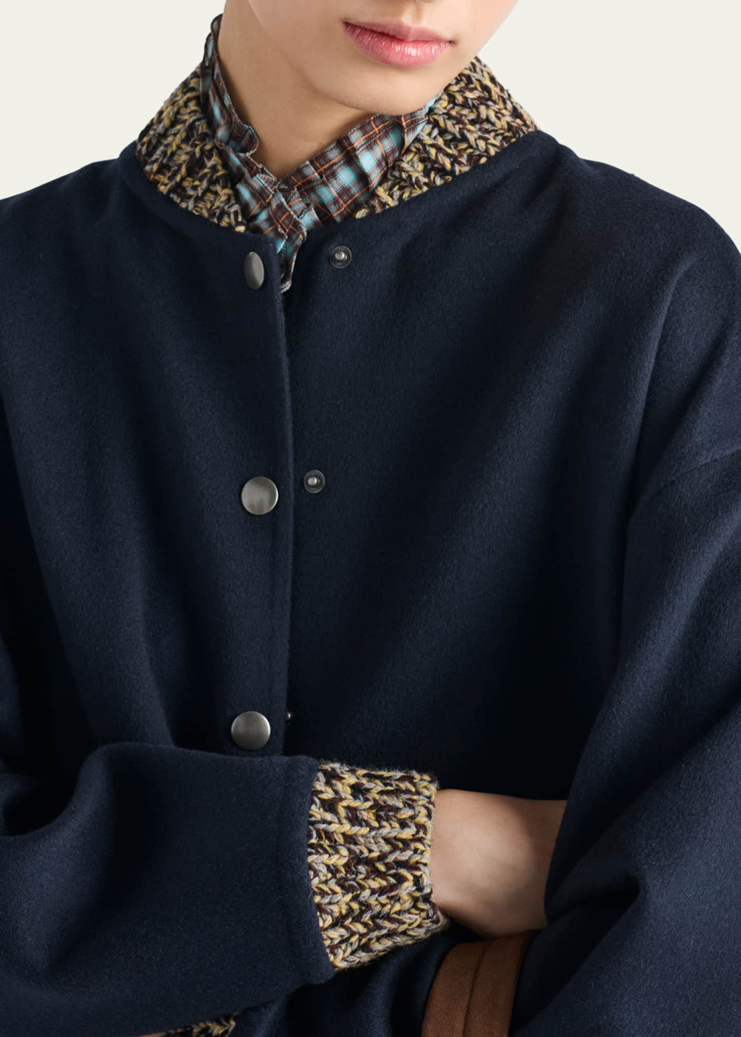Double Cashmere and Wool Bomber Jacket