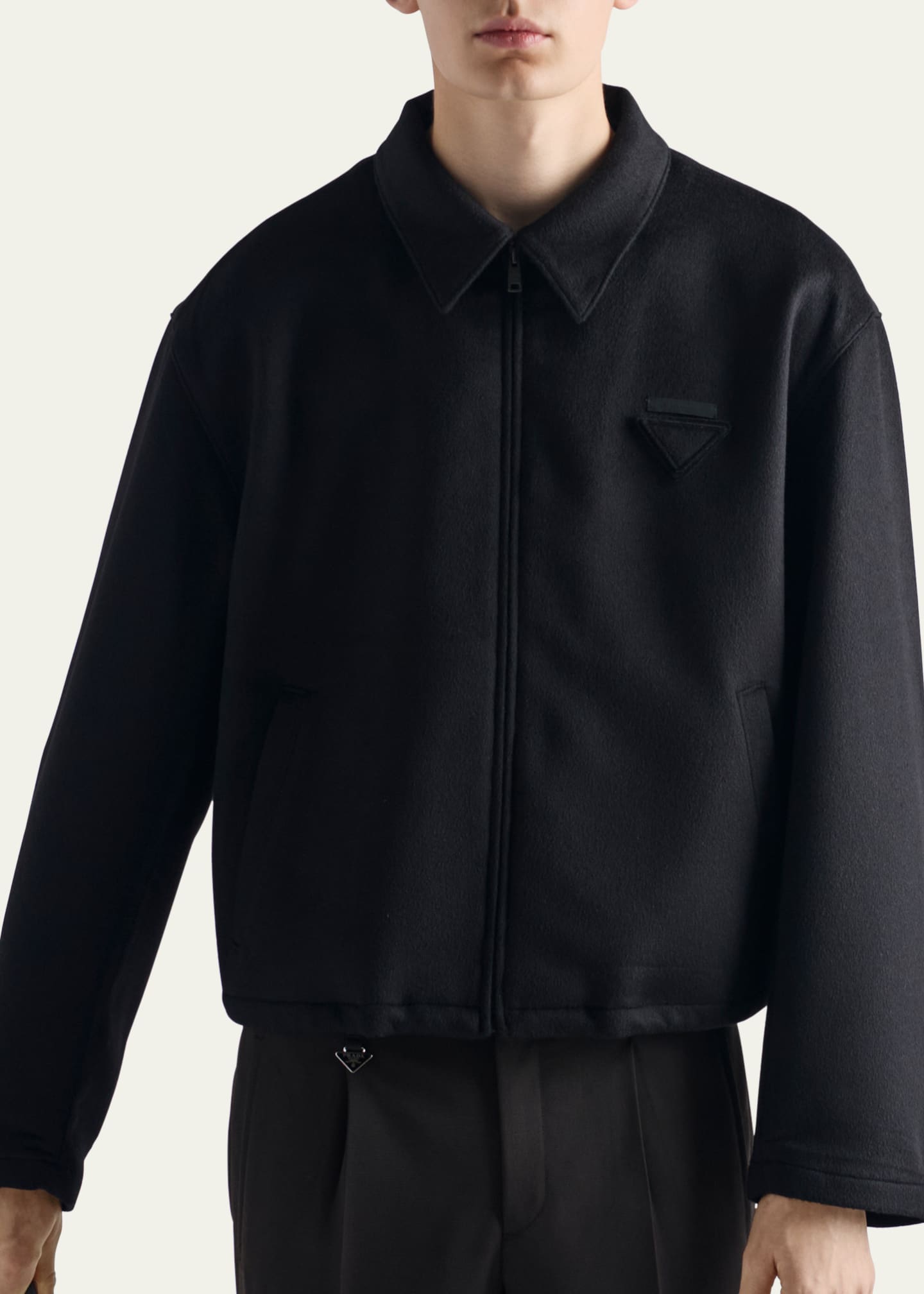 Prada Men's Cashgora Zip-Up Jacket - Bergdorf Goodman