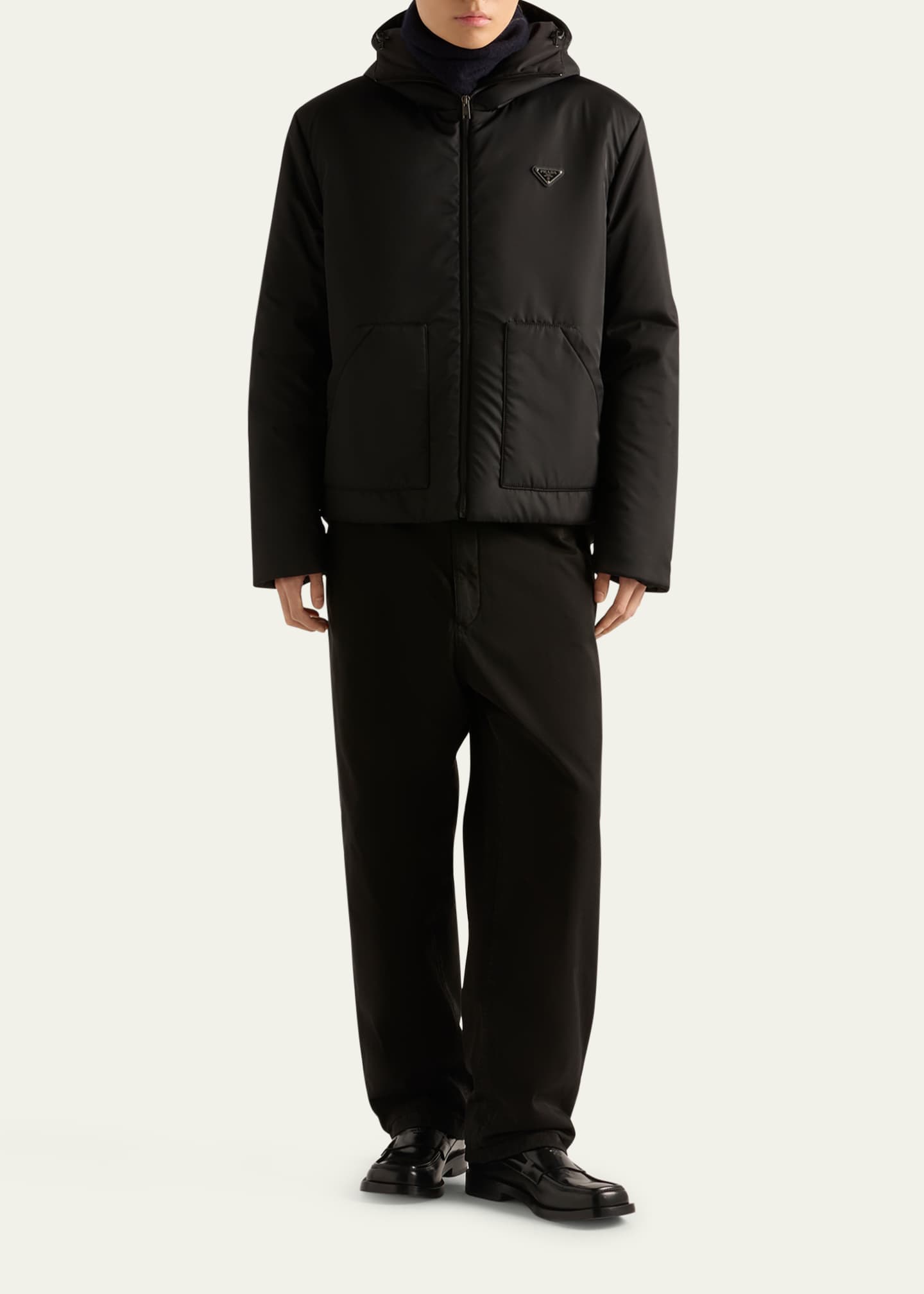 Prada Men's Hooded Re-Nylon Jacket - Bergdorf Goodman
