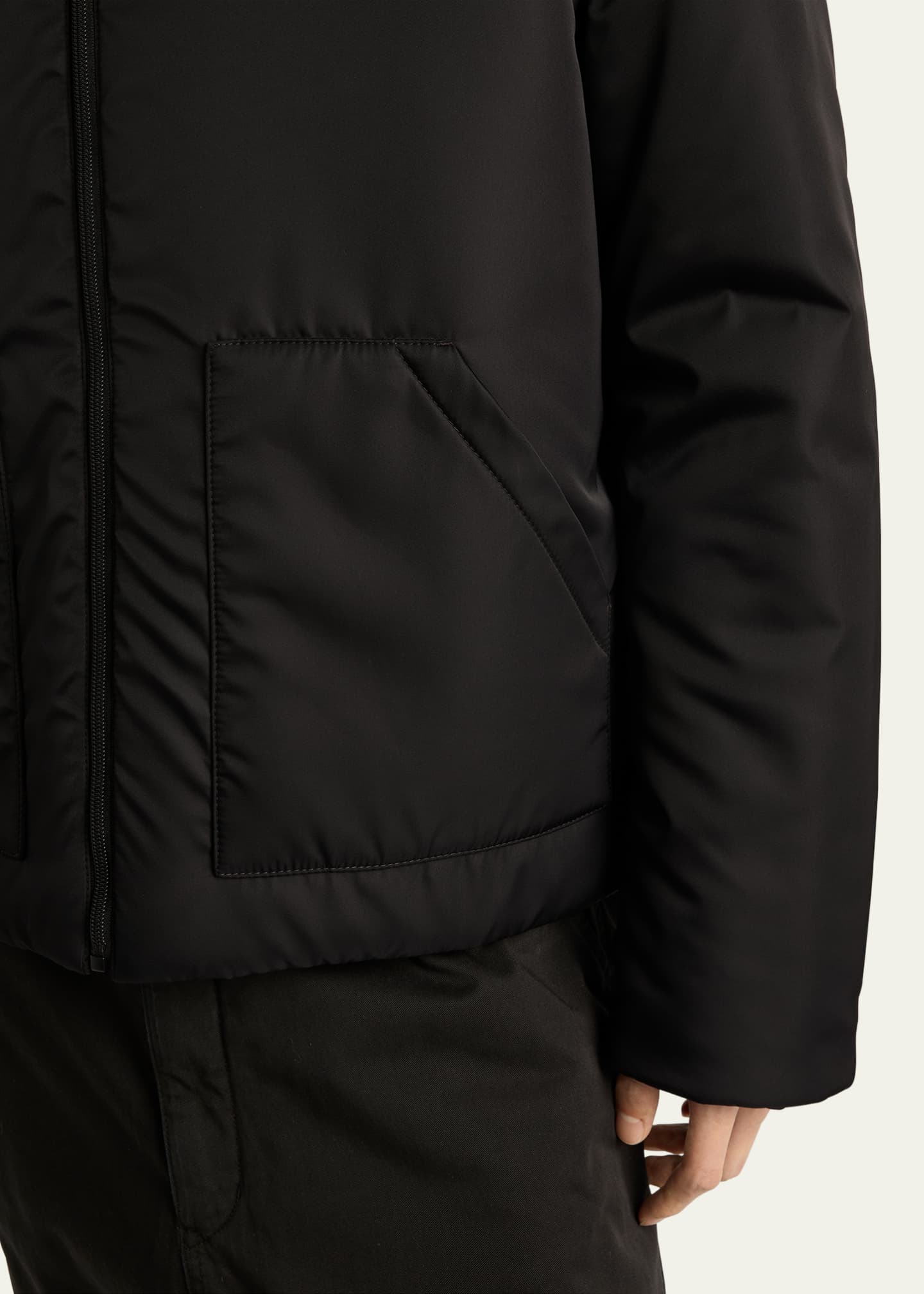 Prada Men's Hooded Re-Nylon Jacket - Bergdorf Goodman