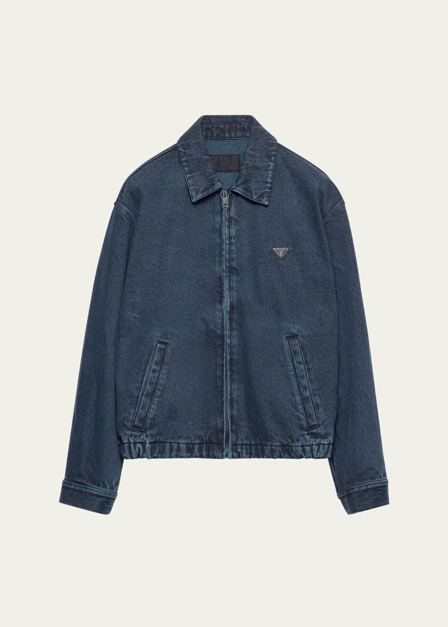 PRADA オーバーダイ　ワークジャケット Prada Men's Over-Dyed Denim Jacket - Bergdorf Goodman