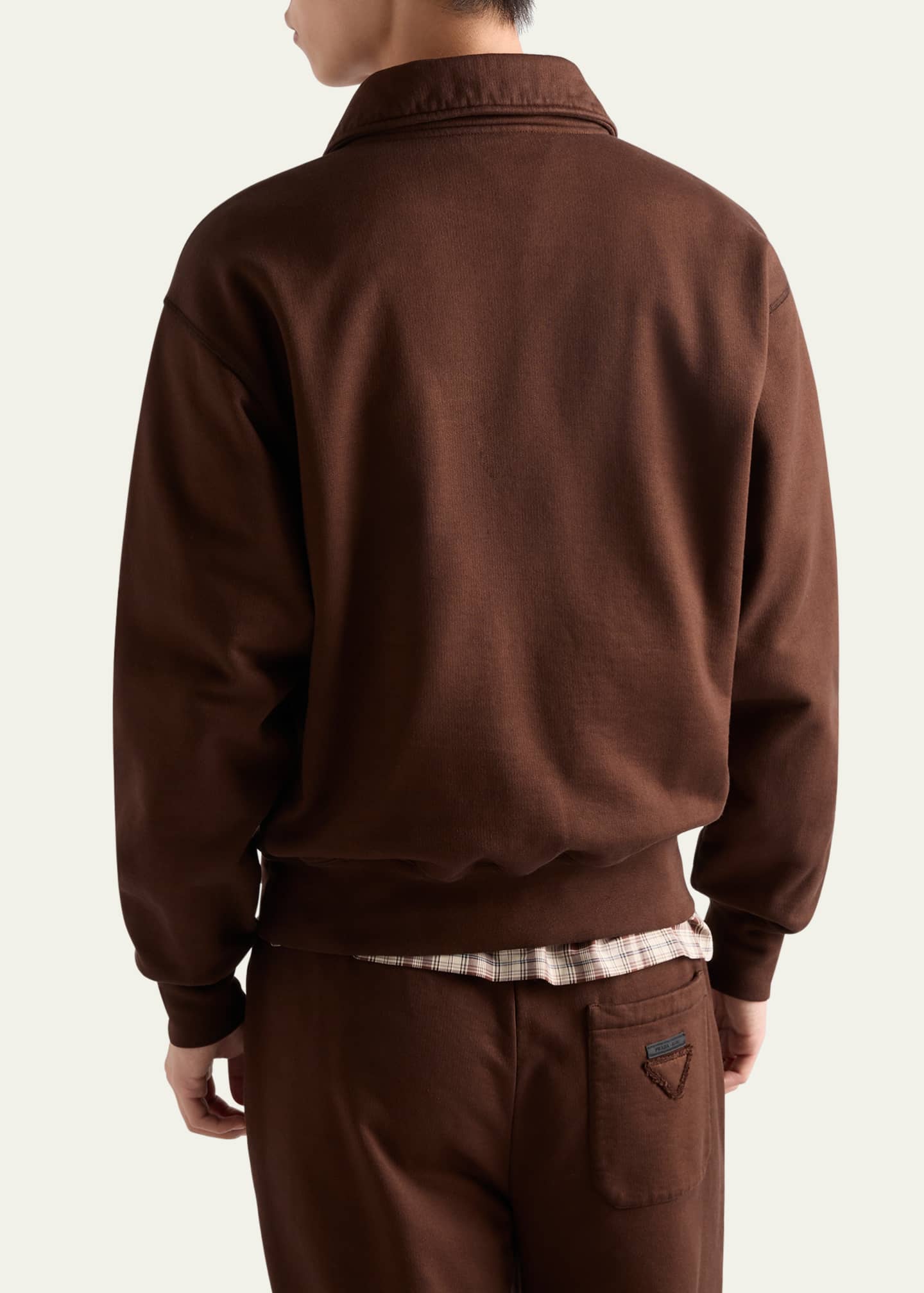 Men's Cotton Triangle Chest Quarter-Zip Sweatshirt