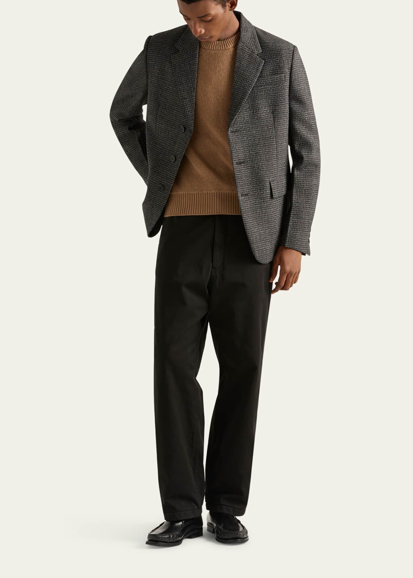 Prada Men's Cotton Gabardine Flat-Front Pants - Bergdorf Goodman