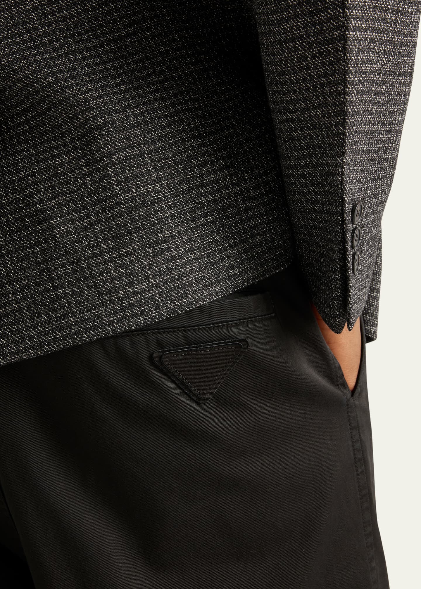 Prada Men's Cotton Gabardine Flat-Front Pants - Bergdorf Goodman