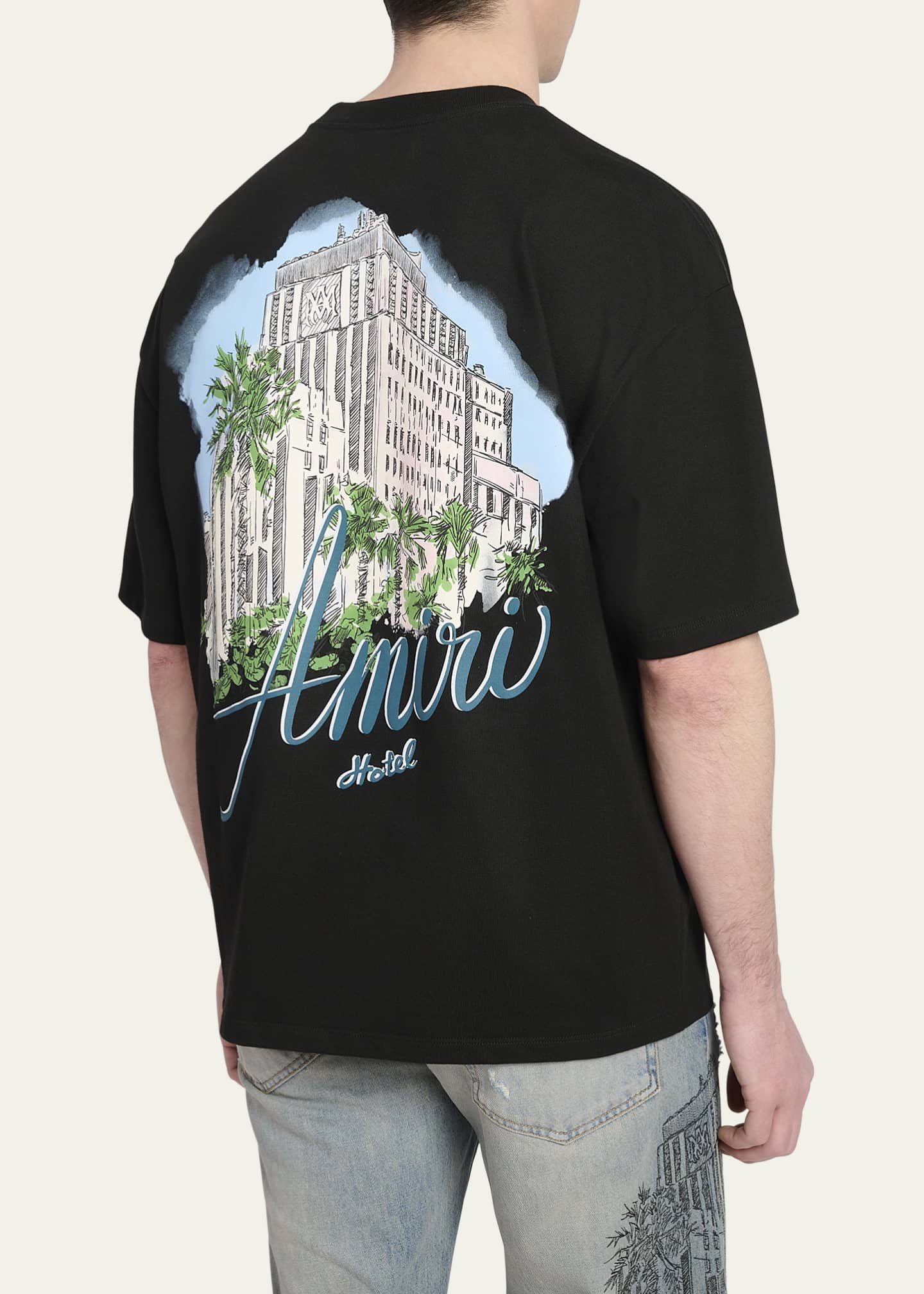 Men's Jersey Amiri Hotel Oversized Fit T-Shirt
