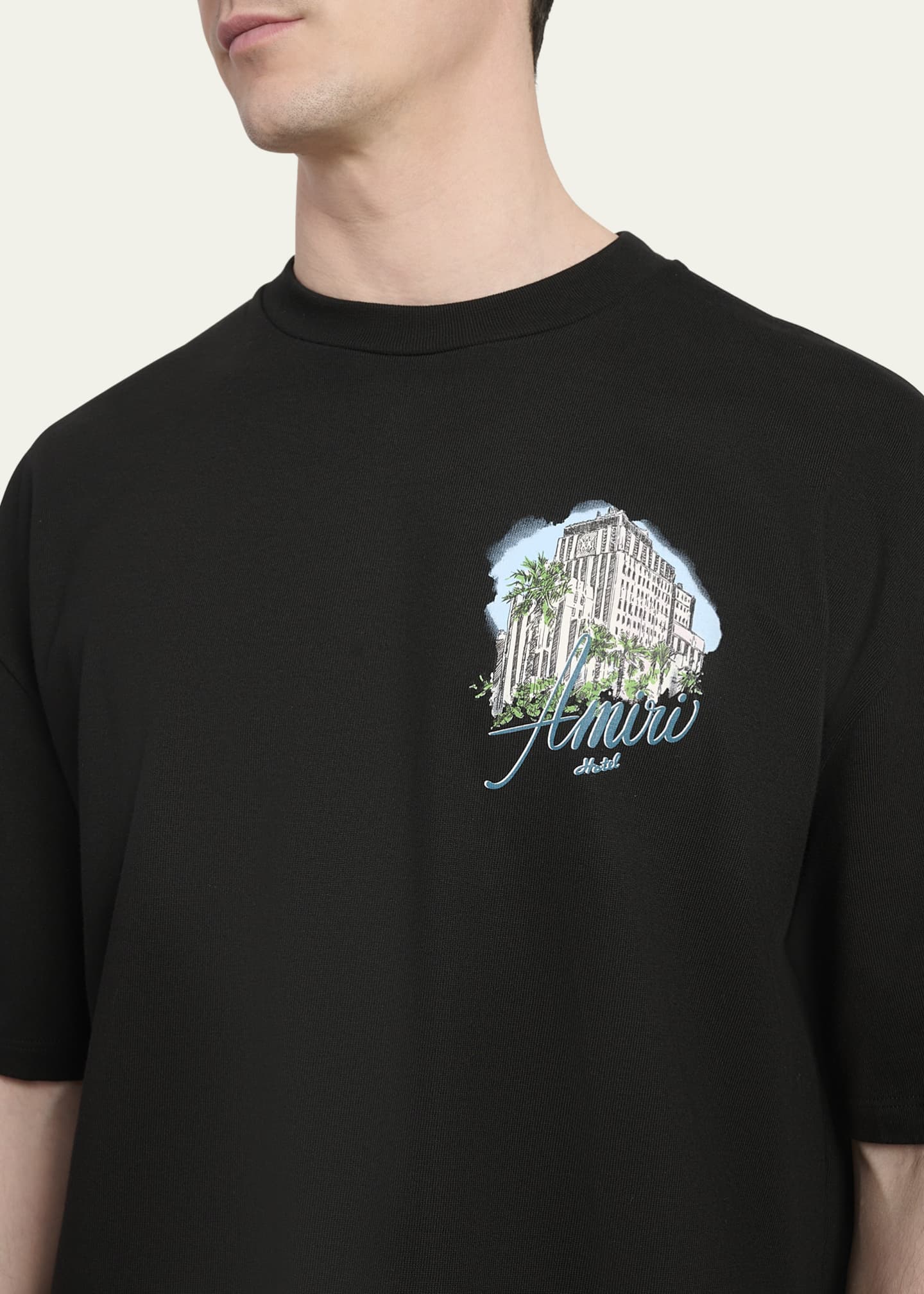 Men's Jersey Amiri Hotel Oversized Fit T-Shirt
