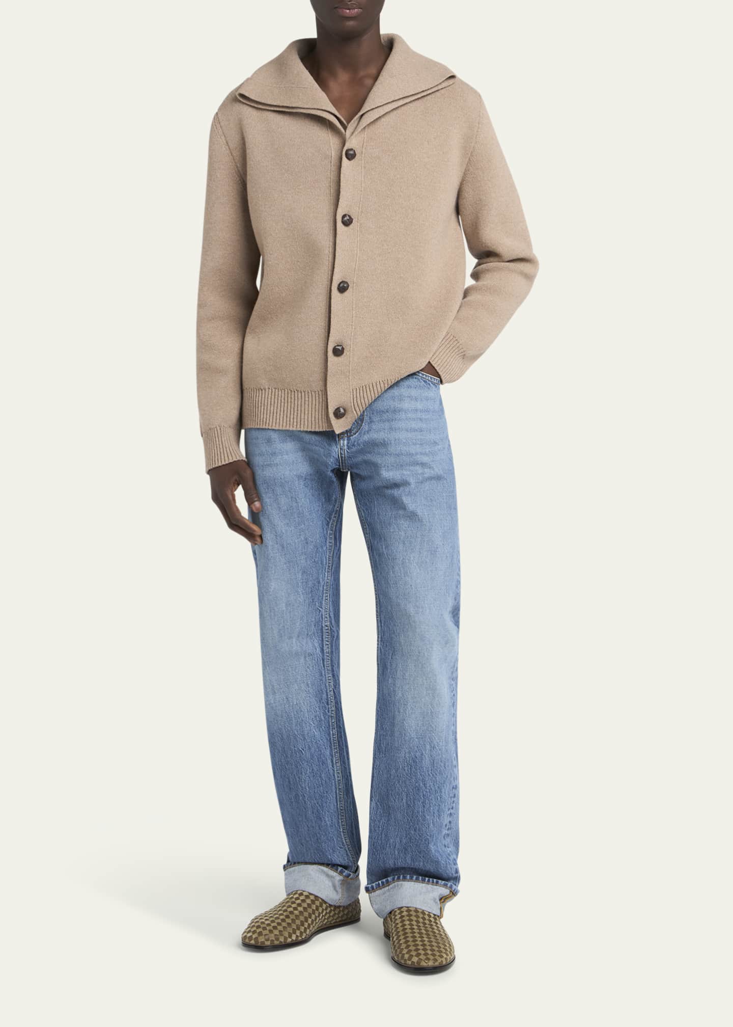Bottega Veneta Men's Vintage-Wash Denim Turn Up Jeans - Bergdorf