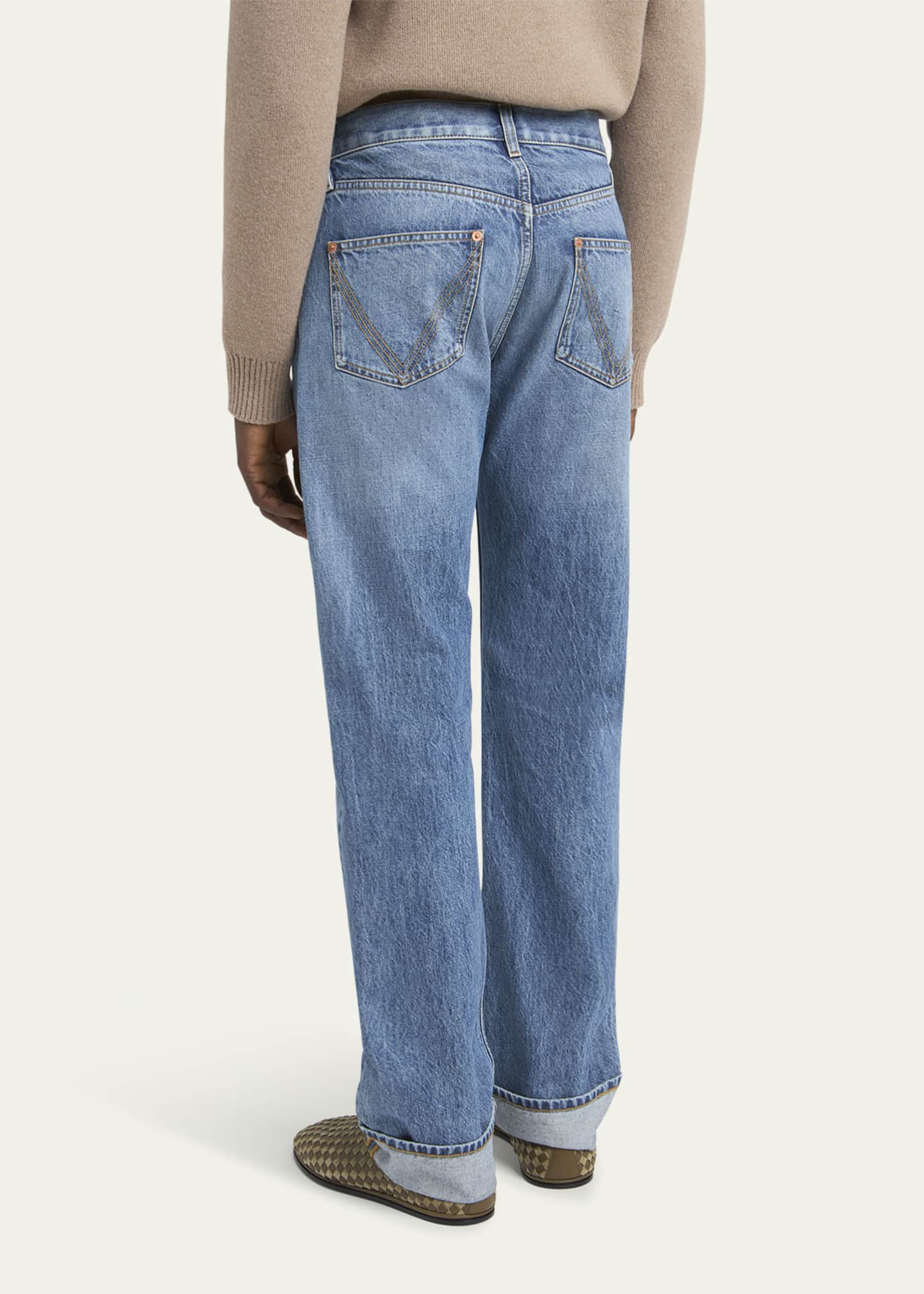Bottega Veneta Men's Vintage-Wash Denim Turn Up Jeans - Bergdorf