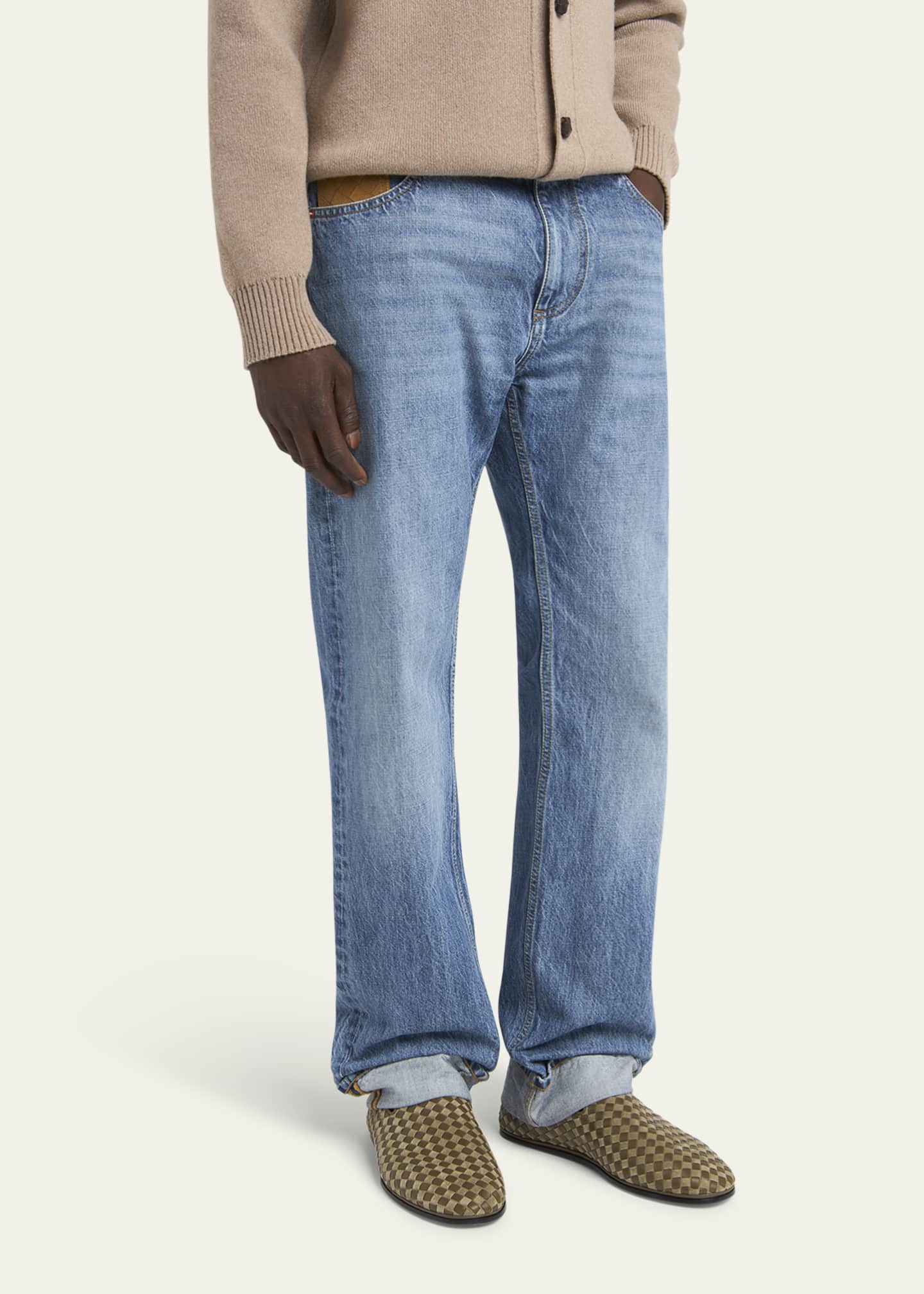 Bottega Veneta Men's Vintage-Wash Denim Turn Up Jeans - Bergdorf