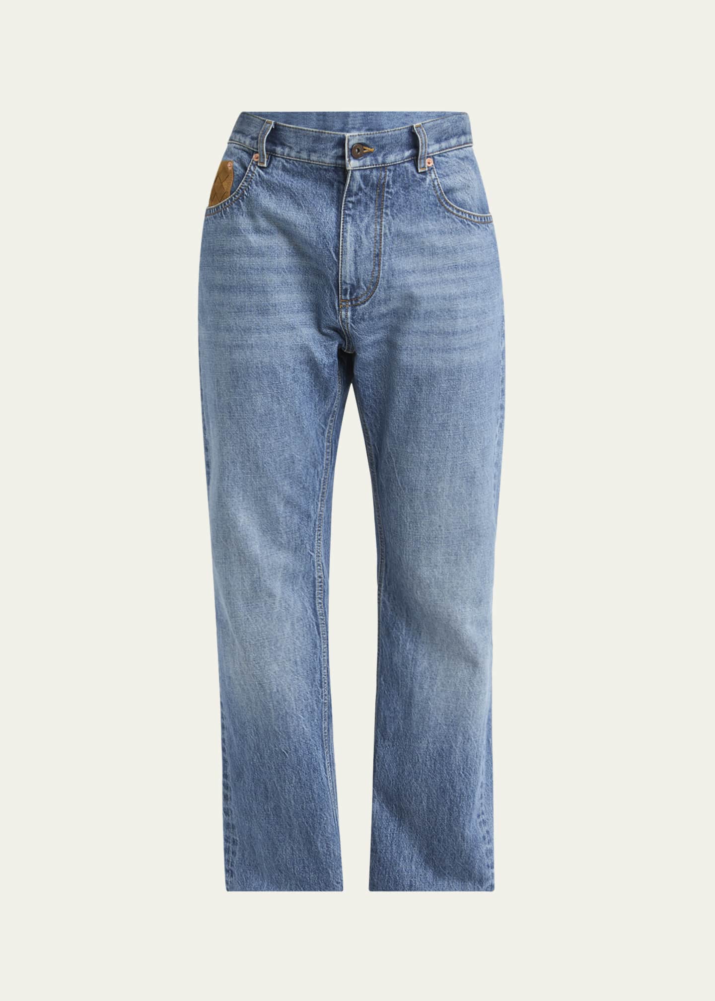Bottega Veneta Men's Vintage-Wash Denim Turn Up Jeans - Bergdorf