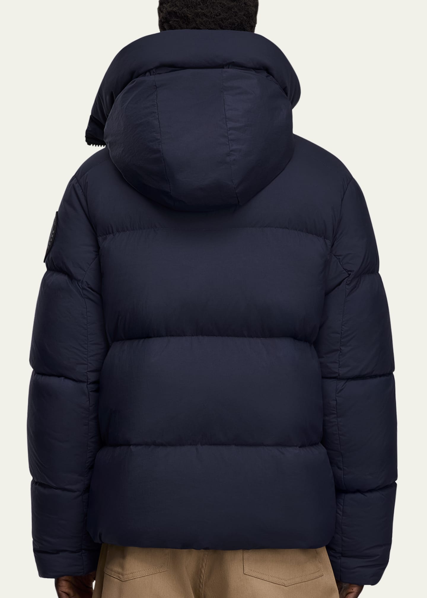 Gomako Goma　　フーデッドダウンジレ　ネイビー　ブラック Canada Goose Men's Crofton Matte Nylon Hooded Puffer Jacket