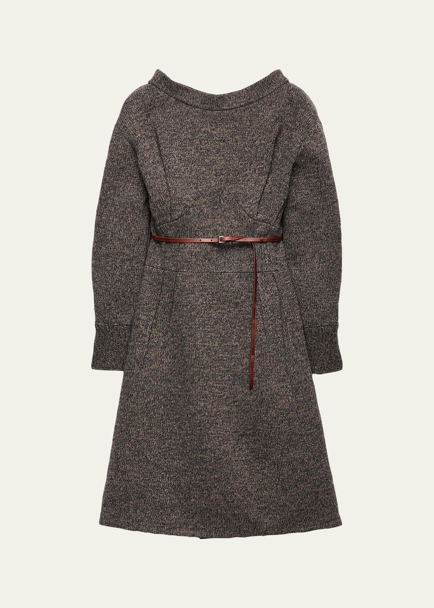 prada knit dress Seamed High-Neck Wool Sweater Ethereal