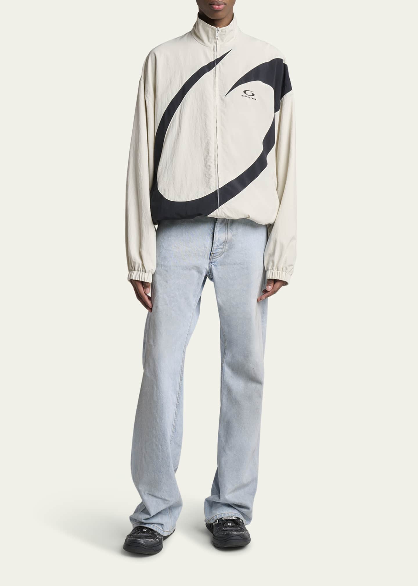 Men's Nylon Circle Logo Track Jacket