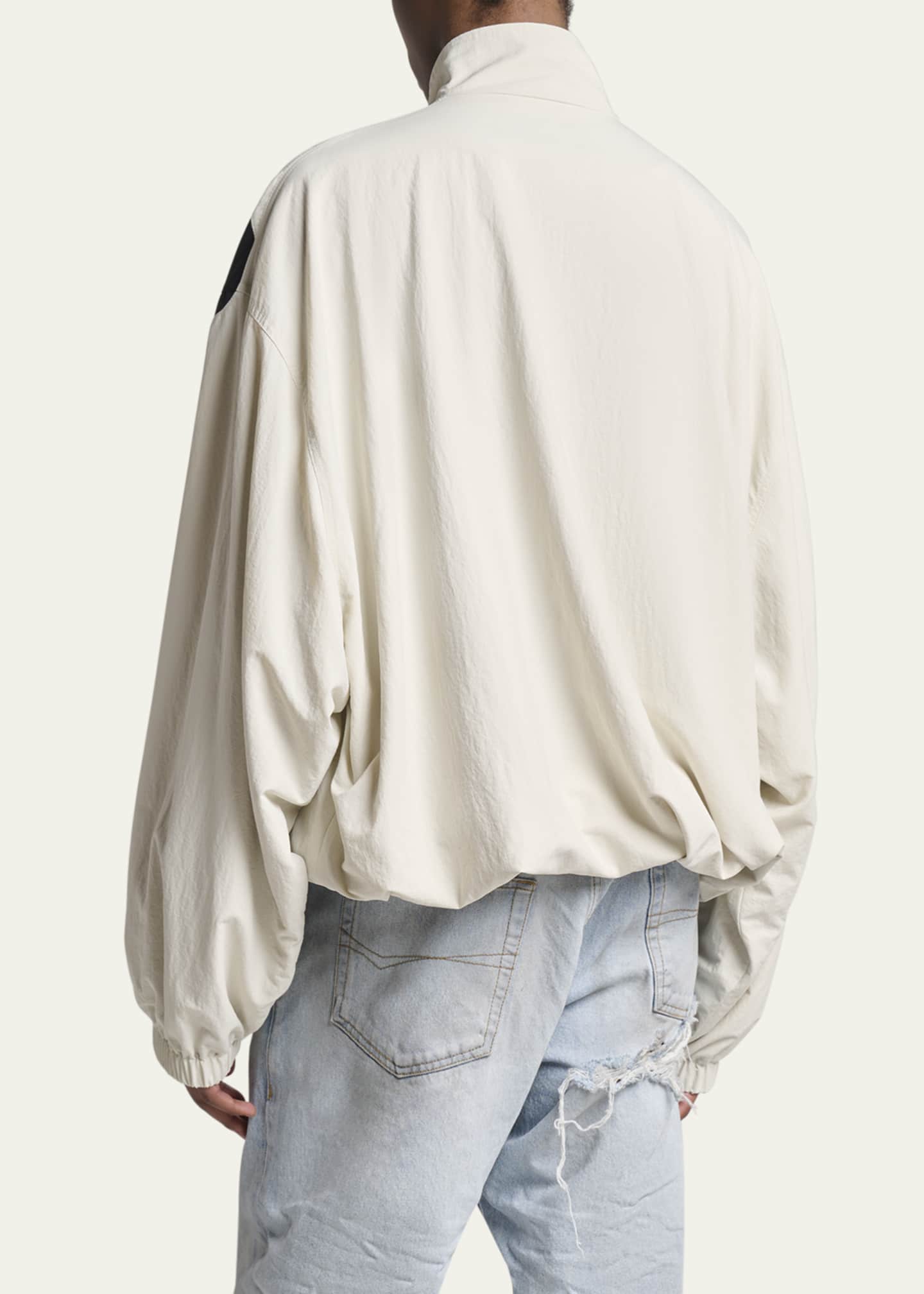 Men's Nylon Circle Logo Track Jacket