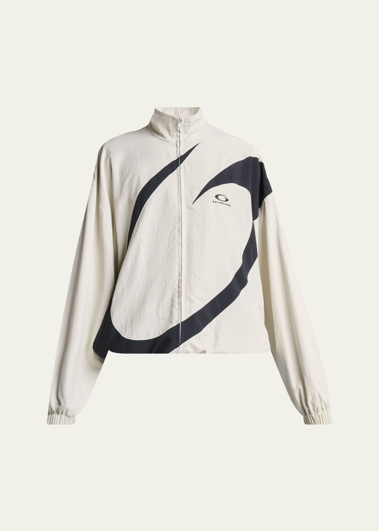 Balenciaga Men's Nylon Circle Logo Track Jacket - Bergdorf Goodman