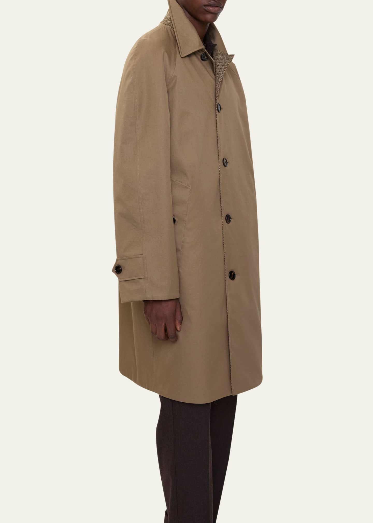 BURBERRY CHILDREN ウールコート 12Y バーガンディ Burberry Men's Chevington Herringbone Wool Dual Burberry Car Coat