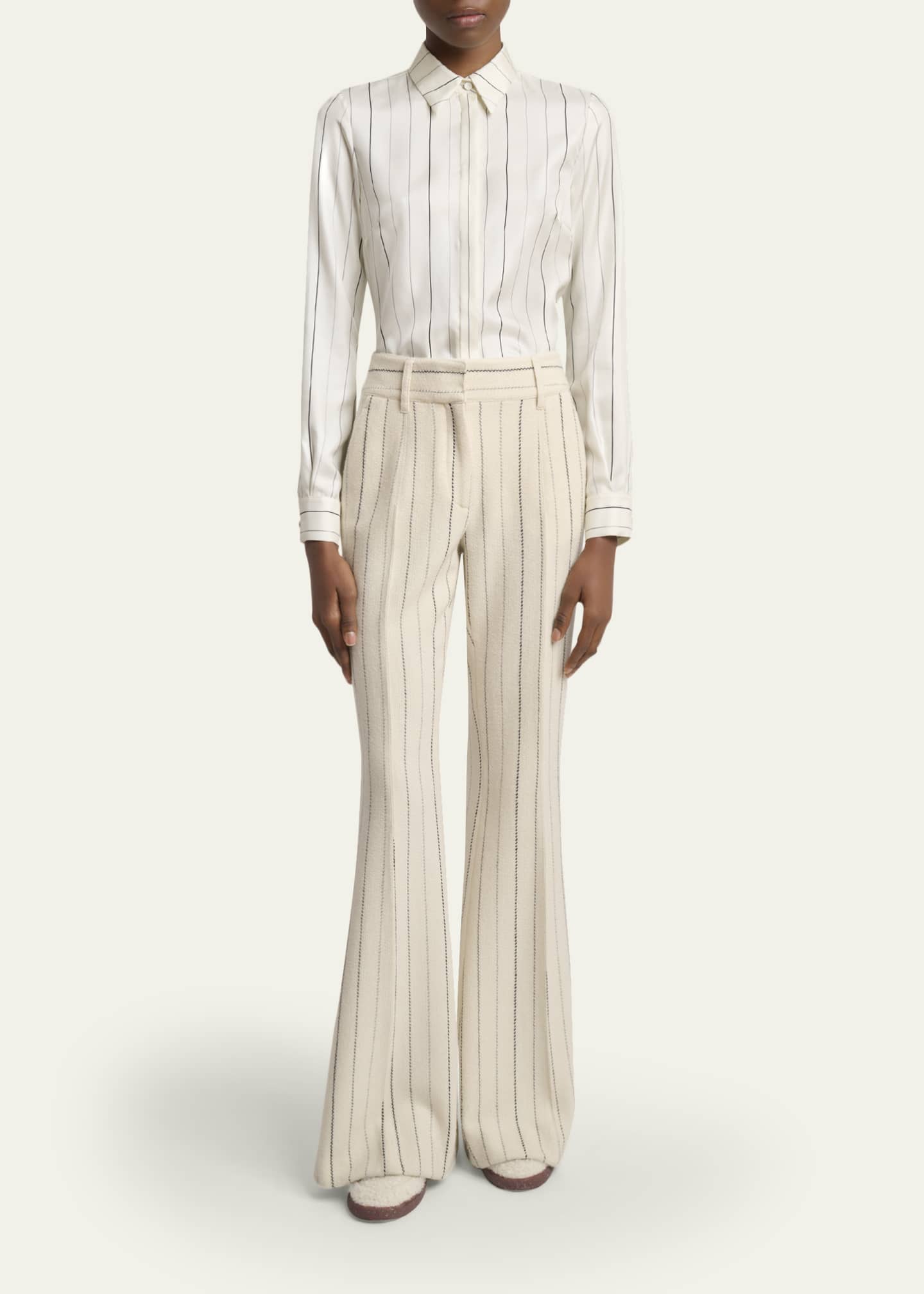 Gabriela Hearst Henri Pinstripe Silk Button-Down Blouse - Bergdorf Goodman
