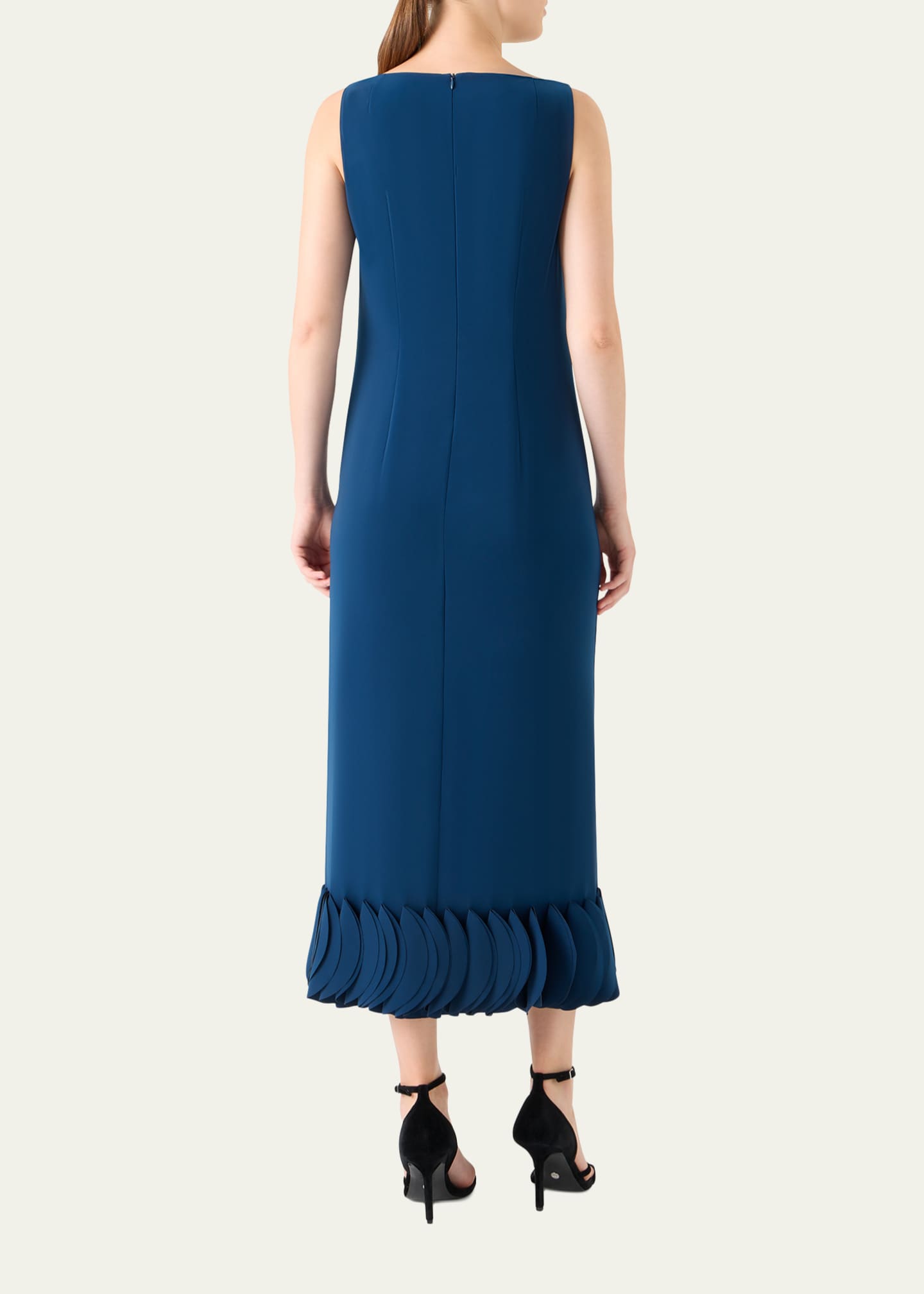 akris punto midi dress Sleeveless Papercut Flower Midi Dress Black / 16