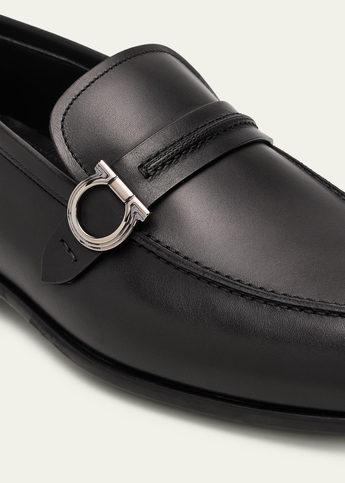 Men\'s Salvatore Ferragamo Classic Black Bit Strap Loafers Size 7.5 - $995 retail Salvador Ferragamo Classic Black Leather Men main image 2