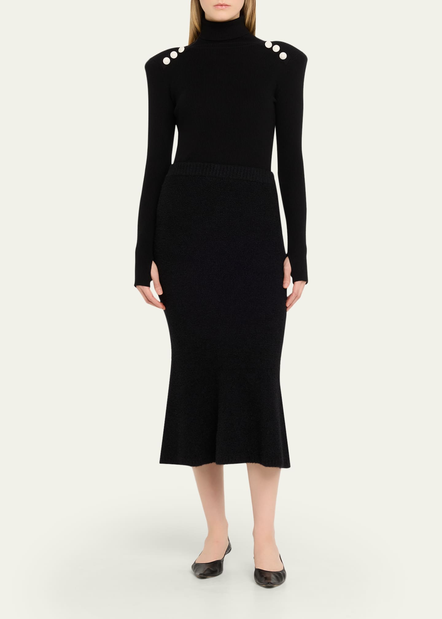 Salem Knit Flare Midi Skirt