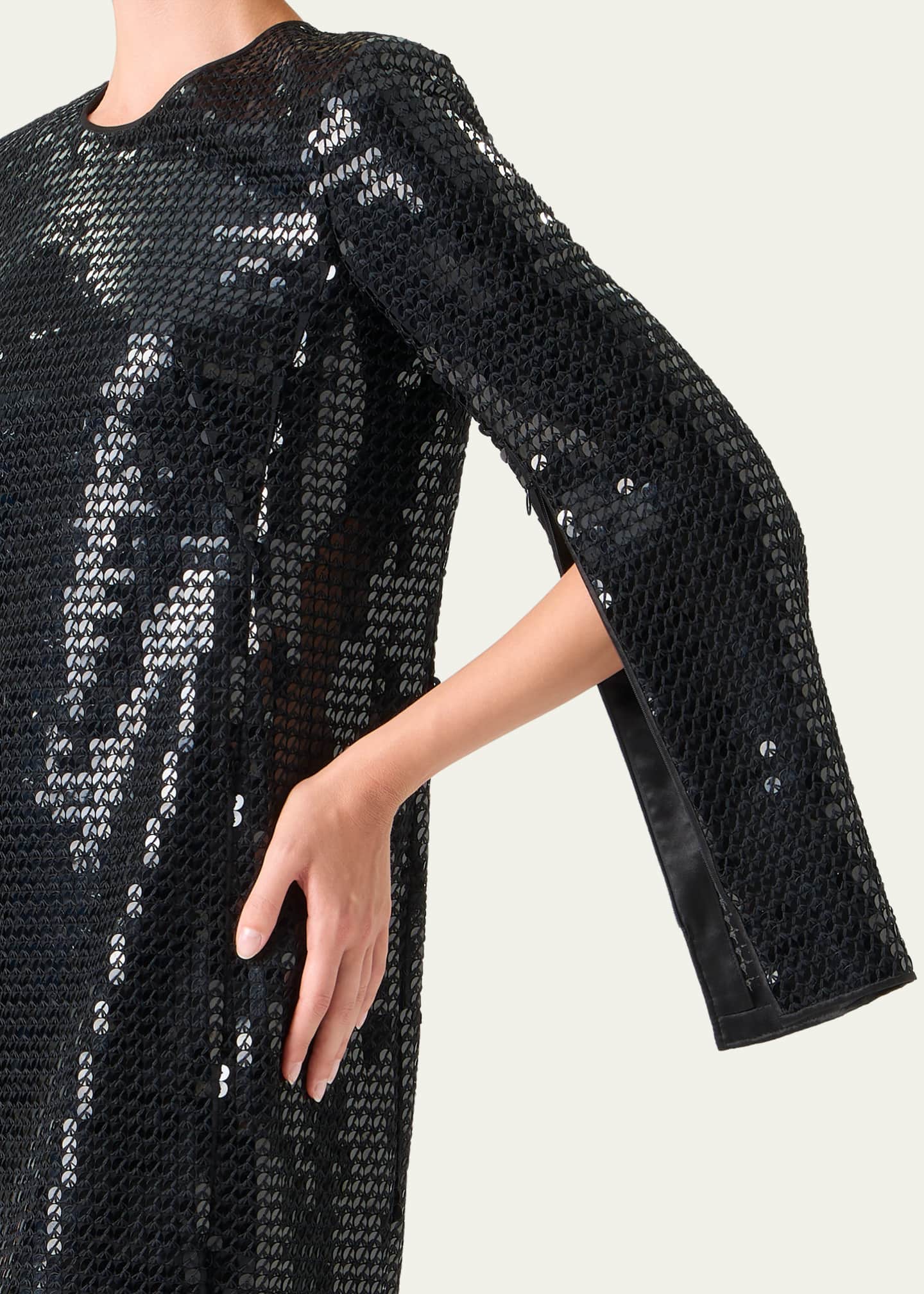 akris sequin dress Akris Women's Navy Lucid Sequin Midi Sheath Dress