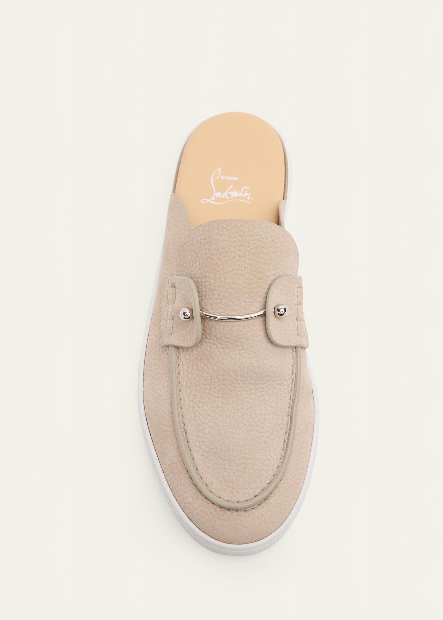 Christian Louboutin Men's Chanme Leather Slides - Bergdorf Goodman