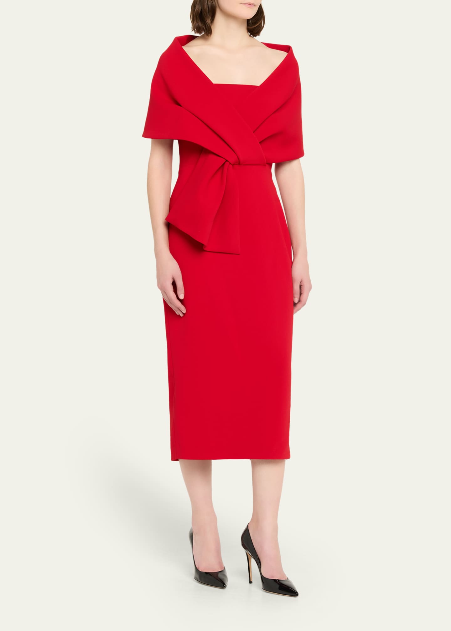 knee length dresses for ladies Badgley Mischka embellished midi dress (0619DR090) – Slady Singapore main image 1