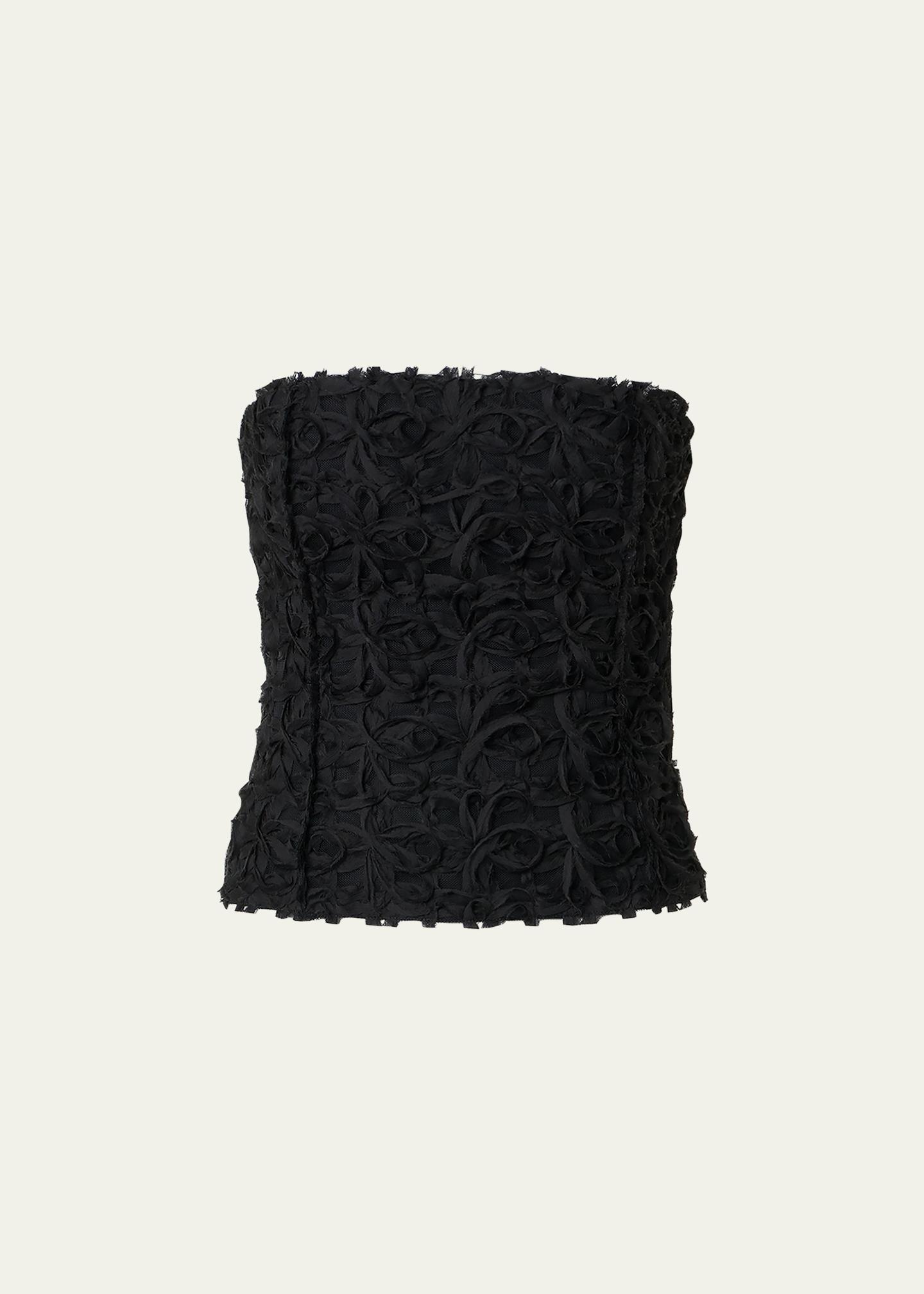 Akris punto 3D Floral Embroidered Bustier Top - Bergdorf Goodman