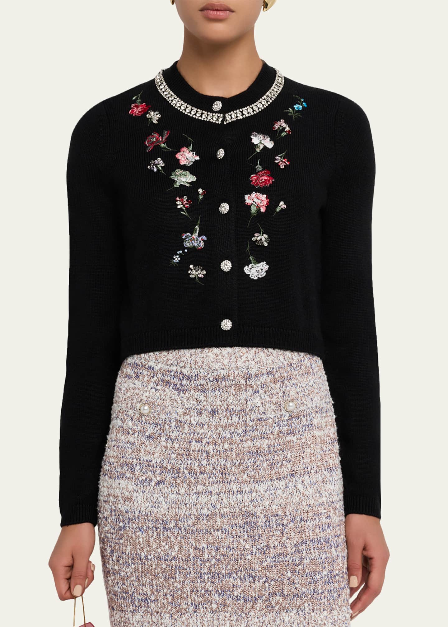 Cinq a Sept Isolde Tumbling Carnation Cardigan - Bergdorf Goodman