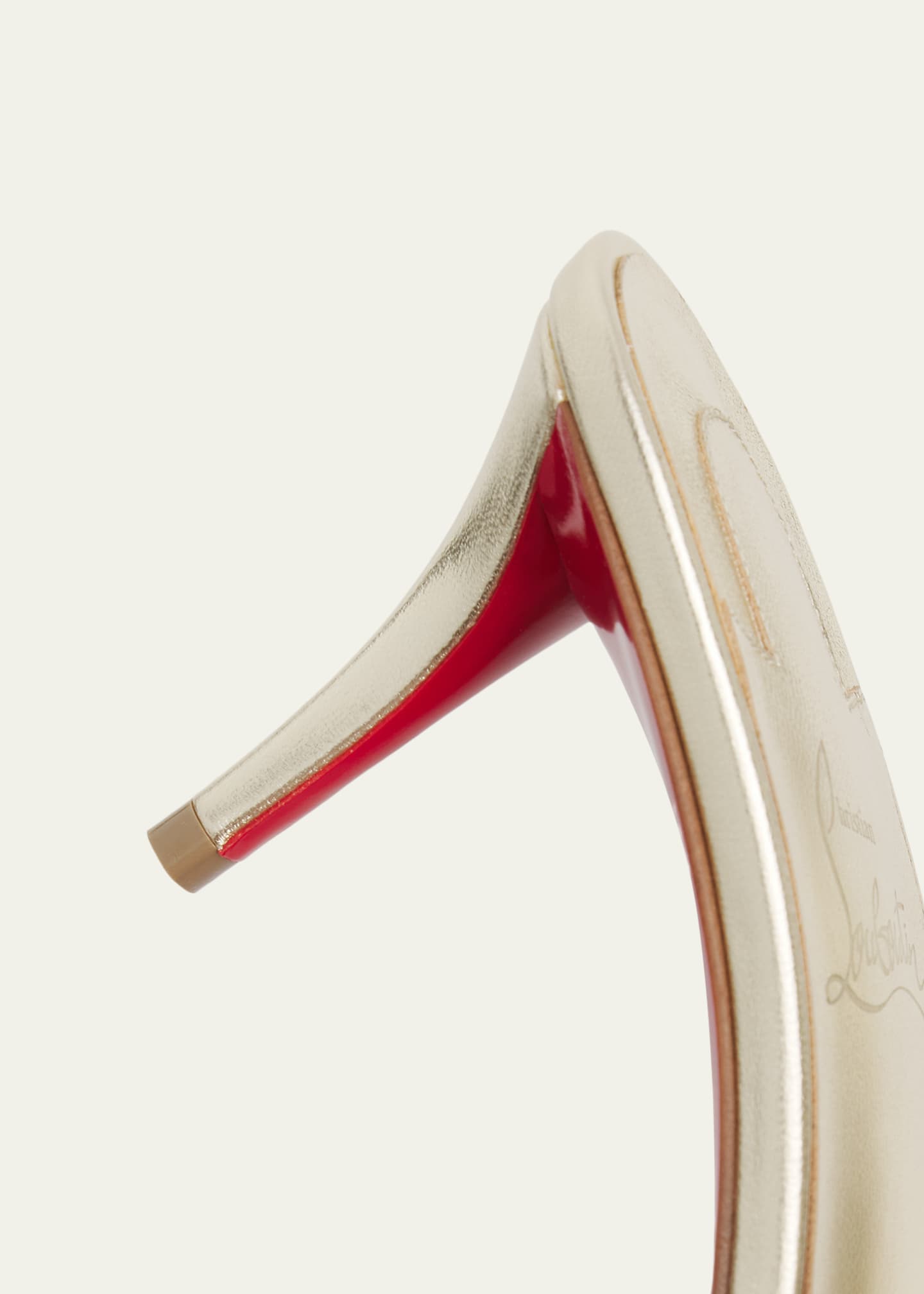 Christian Louboutin 60mm Miss Z Metallic Leather Slingback Pumps