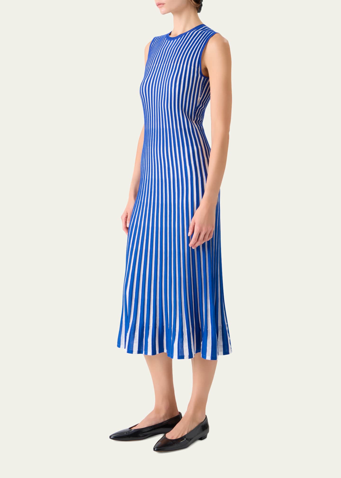 arlie striped midi knit dresses Reiss Mallory Sleeveless Knitted Midi Dress