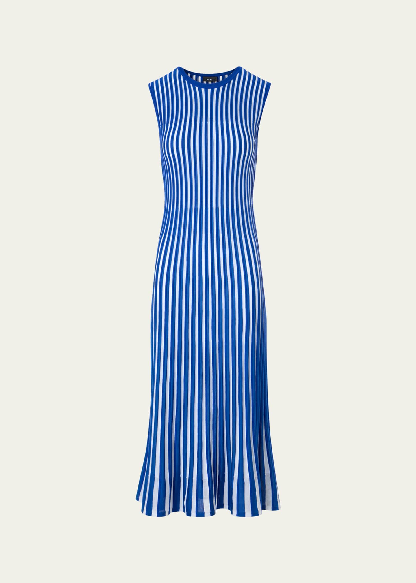 kosa striped knit midi dress Striped Gathered Waist Midi Dress (Women)