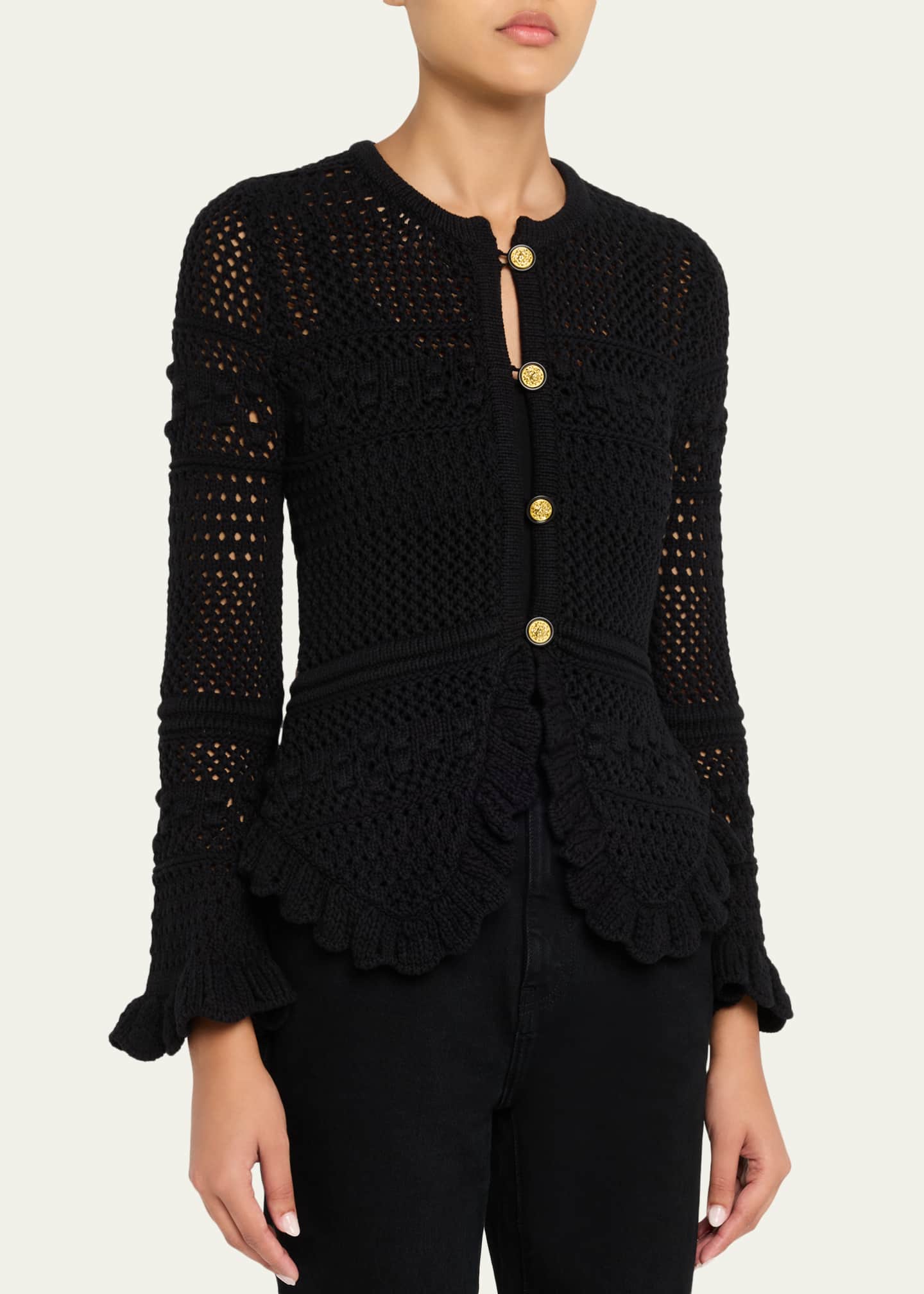 Kiva Ruffled Knit Cardigan