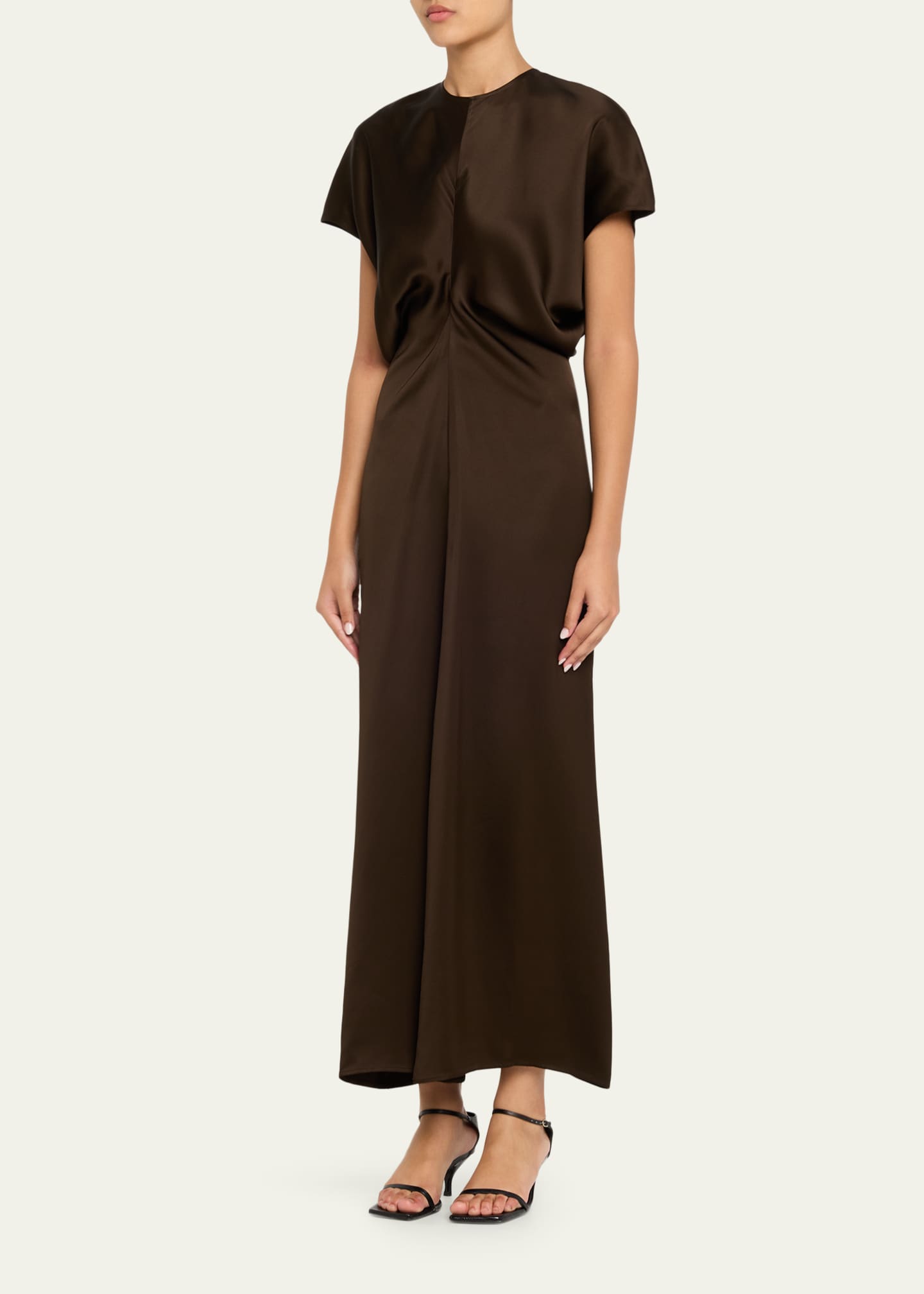 Toteme Slouch Waist Satin Maxi Dress - Bergdorf Goodman