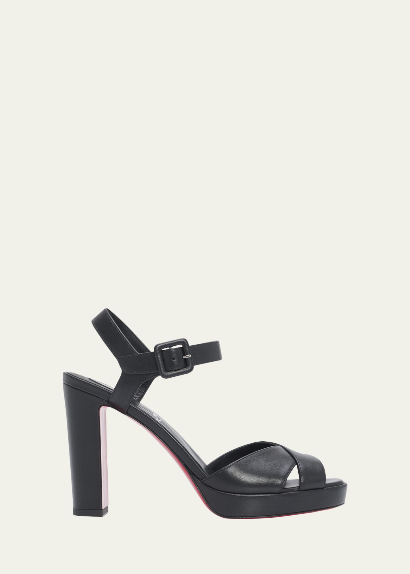 Christian Louboutin 100mm Cora Leather Sandals - Bergdorf Goodman