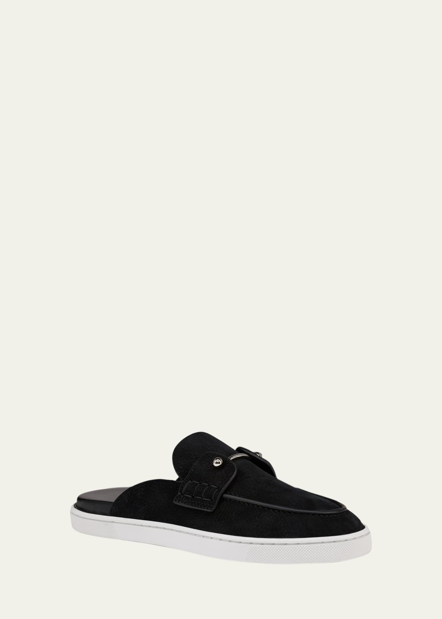 Christian Louboutin Chanme Donna Leather Boat Shoe Mules