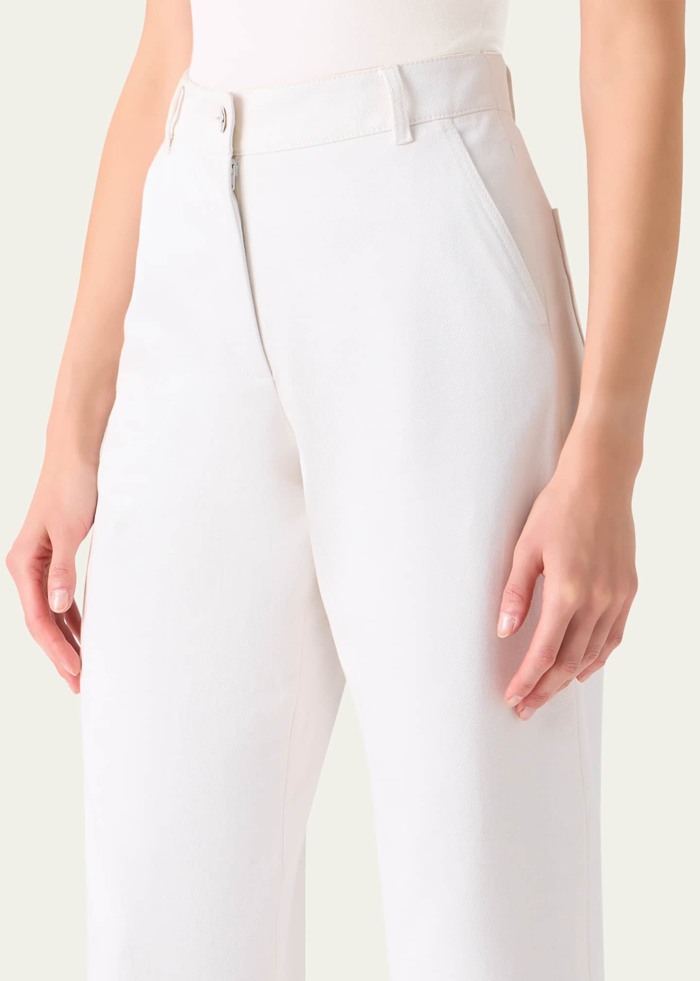 Akris Finnian Wide-Leg Denim Pants - Bergdorf Goodman