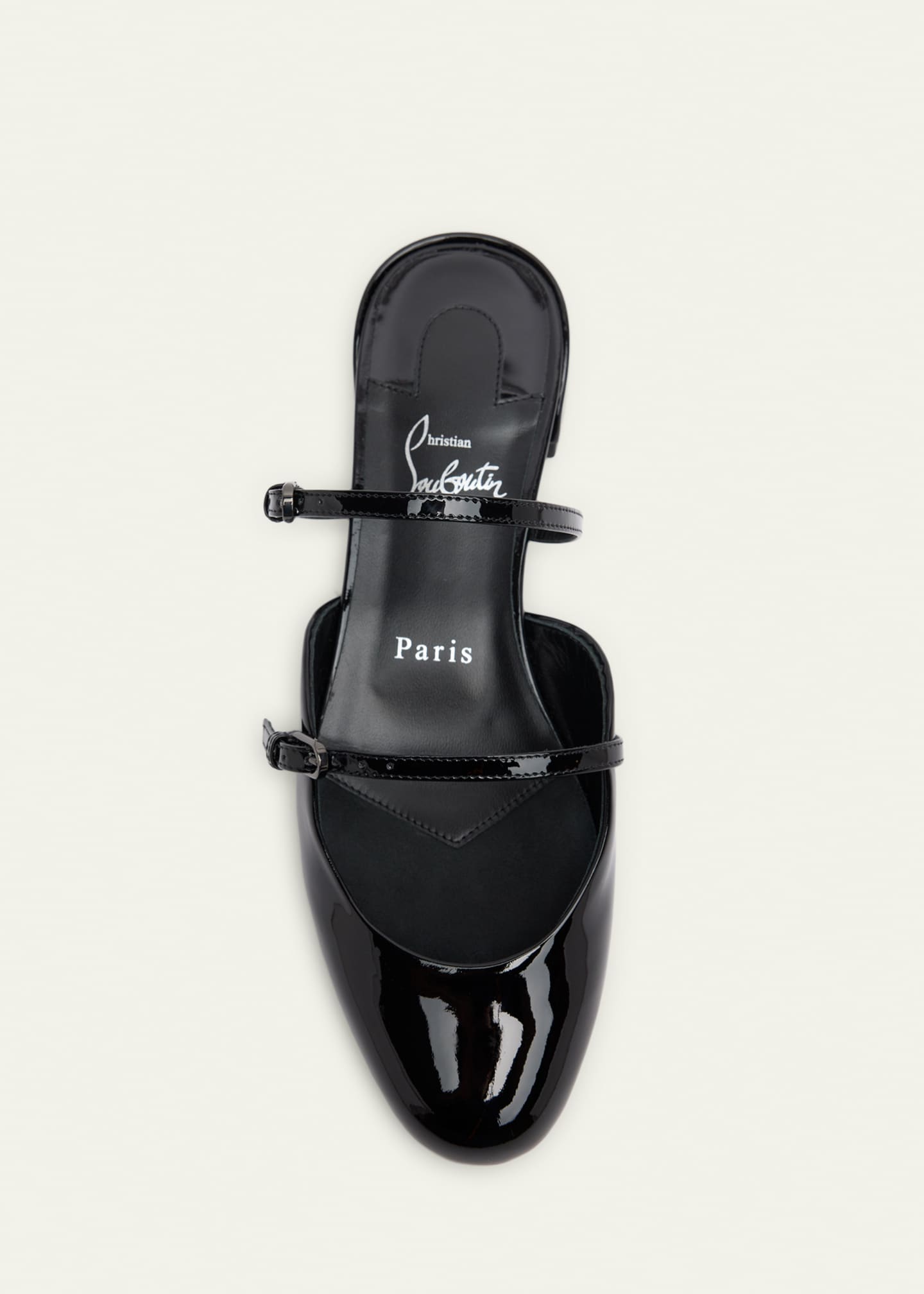 Christian Louboutin Jane Nina Patent Leather Mary Jane Mules