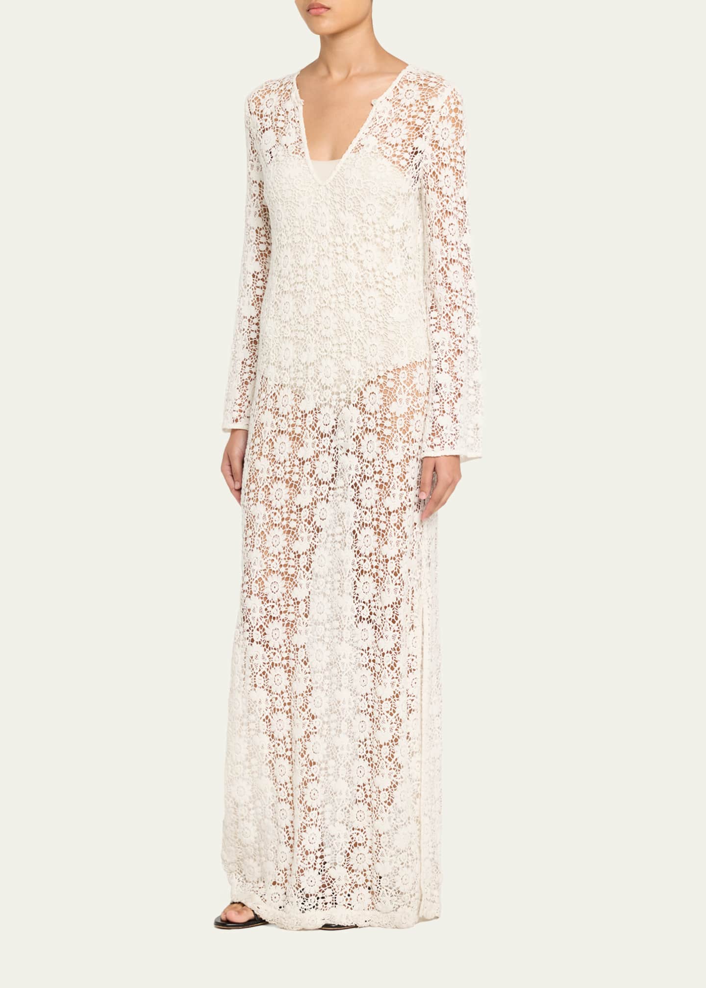 Nili Lotan Della Floral Crochet Knit Long-Sleeve Maxi Dress - Bergdorf  Goodman