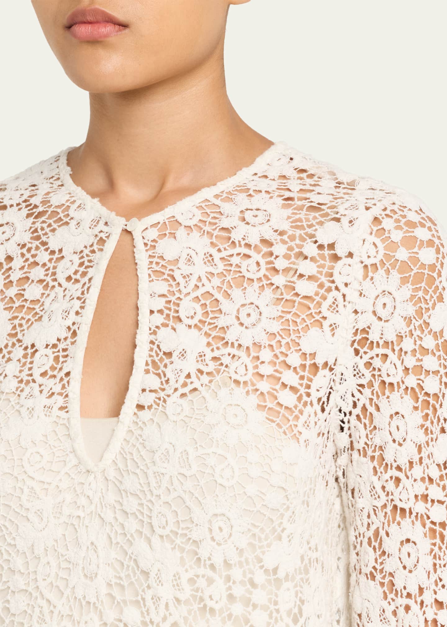 Nili Lotan Della Floral Crochet Knit Long-Sleeve Maxi Dress - Bergdorf  Goodman